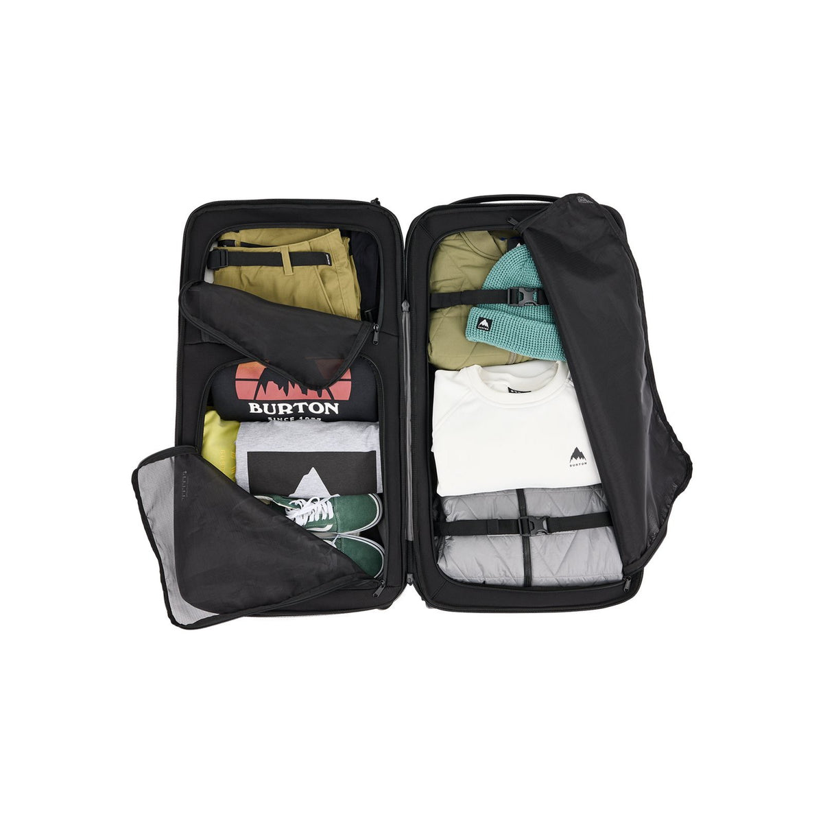 4 Wheel Double Deck 86L Travel Bag True Black - Image 3