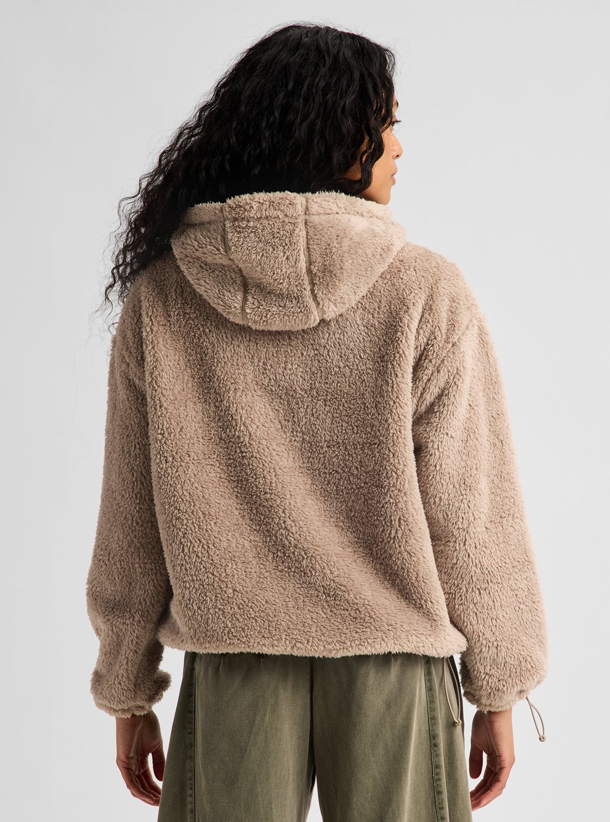 Womens Lemma Fleece Pullover Summit Taupe - Image 3