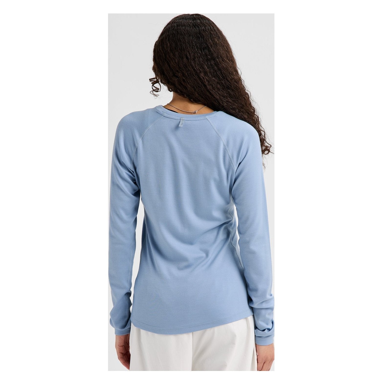 Womens Merino Blend Midweight Base Layer Crew Airstream Blue - Image 3