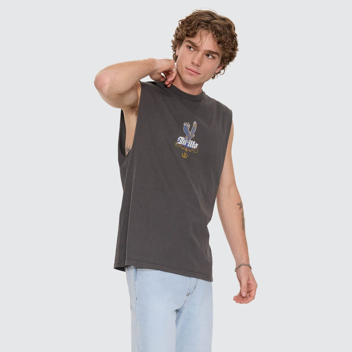 Always Good Always Tough Merch Fit Muscle Tee Merch Black - Image 4