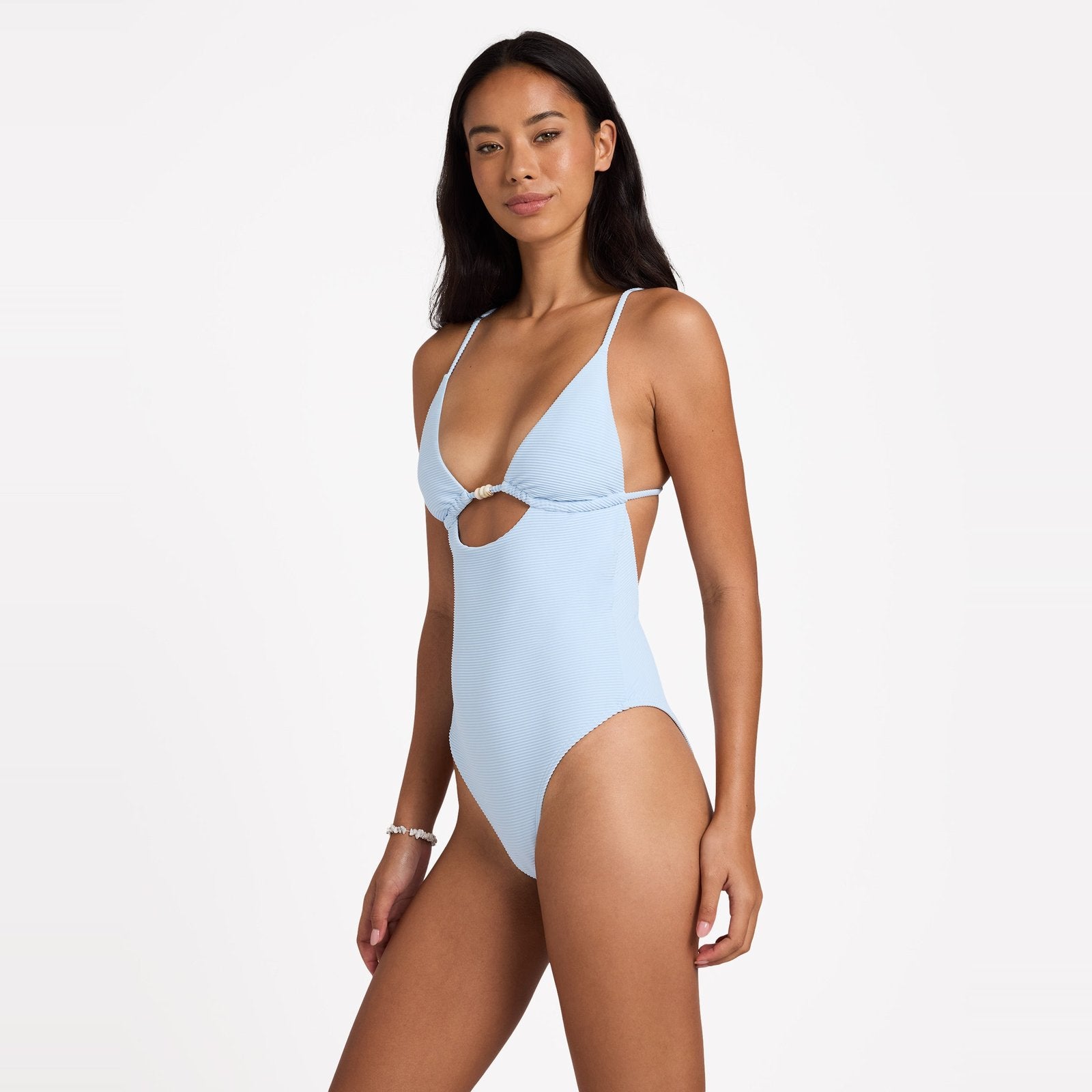 Womens Tanlines Remi One Piece Swimsuit Cool Blue - Image 4