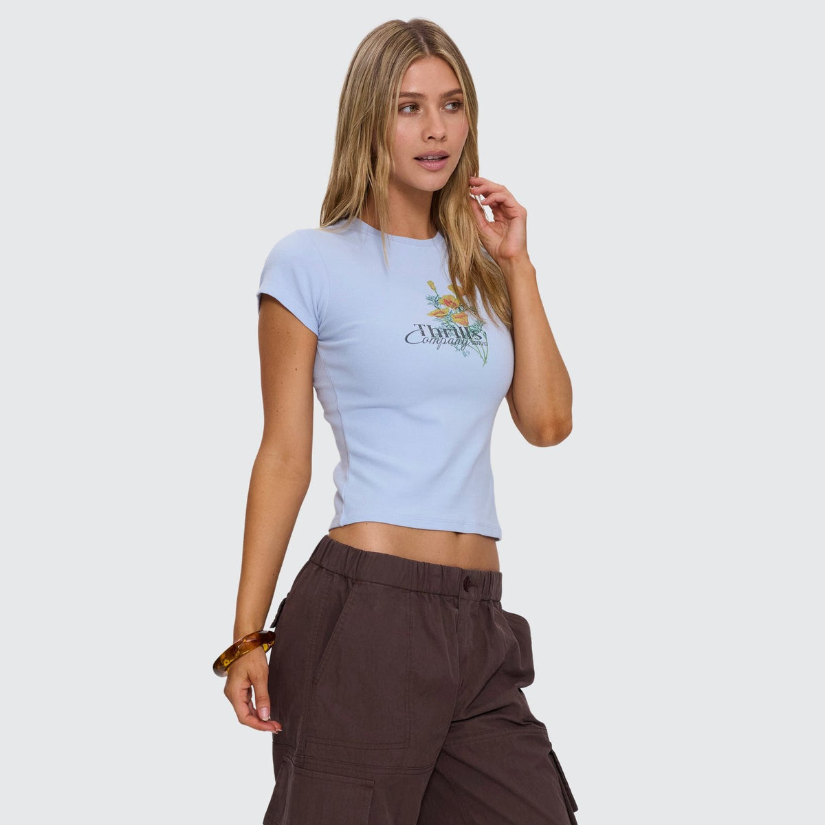 Flowers Of Tomorrow Tee Placid Blue - Image 4