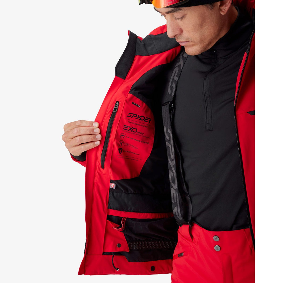 Mens Monterosa Jacket Spyder Red - Image 4