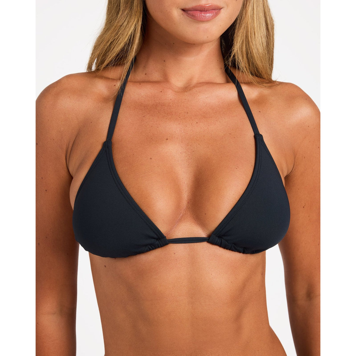 Womens Beach Classics Tiki Tri Bikini Top Black - Image 4