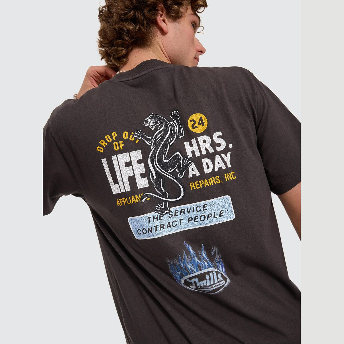 Drop Outs Merch Fit Tee Dark Merch Black - Image 4