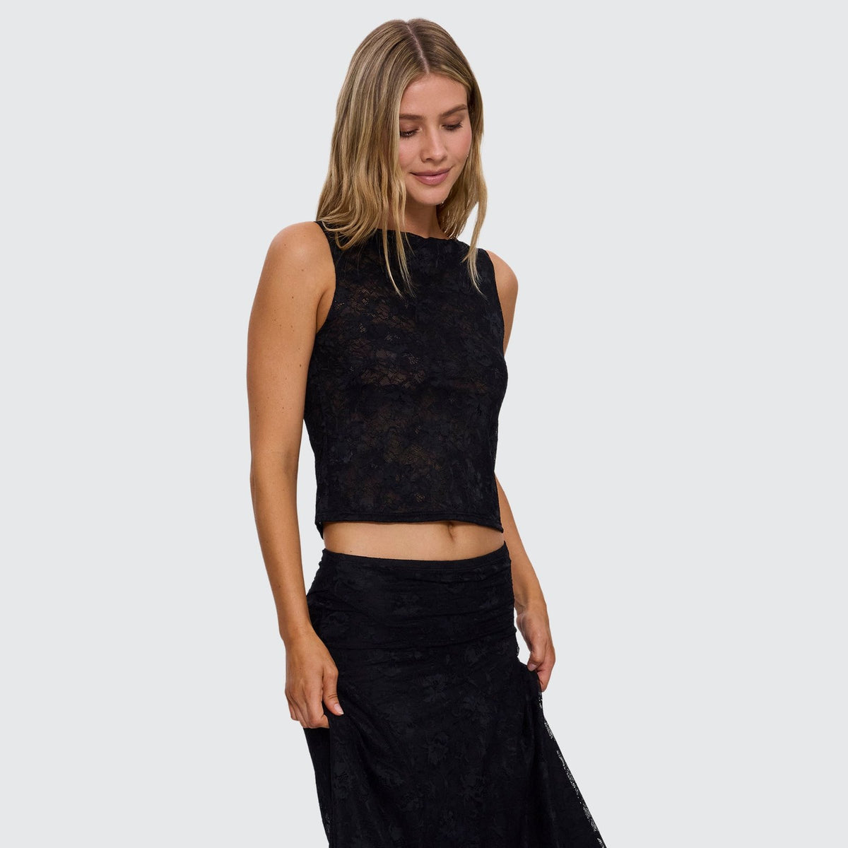 New Romance Lace Tank Black - Image 4
