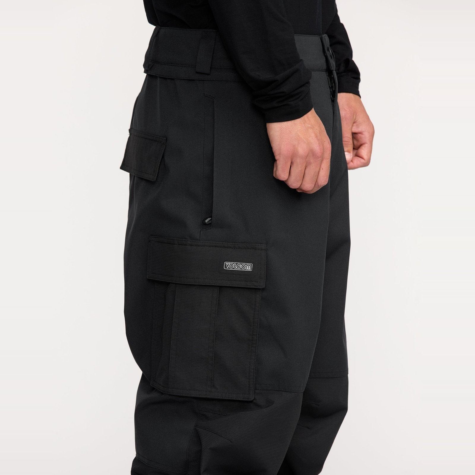 Mens Nwrk Baggy Snowboard Pants Black - Image 4