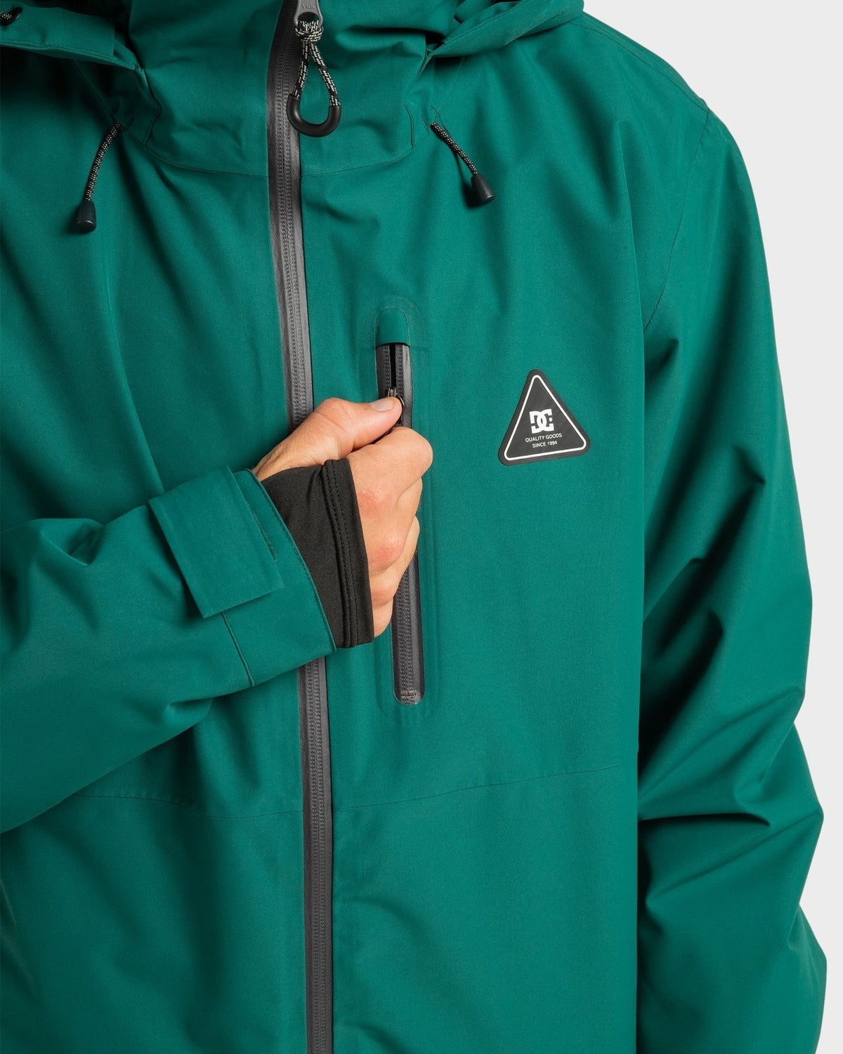 Mens Basis 30K Snowboard Jacket Deep Teal - Image 4