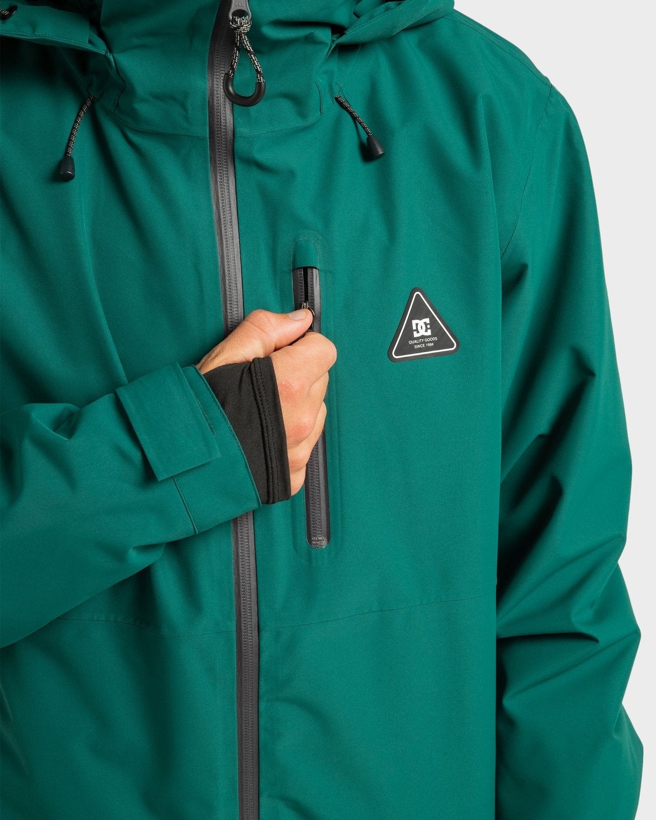Mens Basis 30K Snowboard Jacket Deep Teal - Image 4