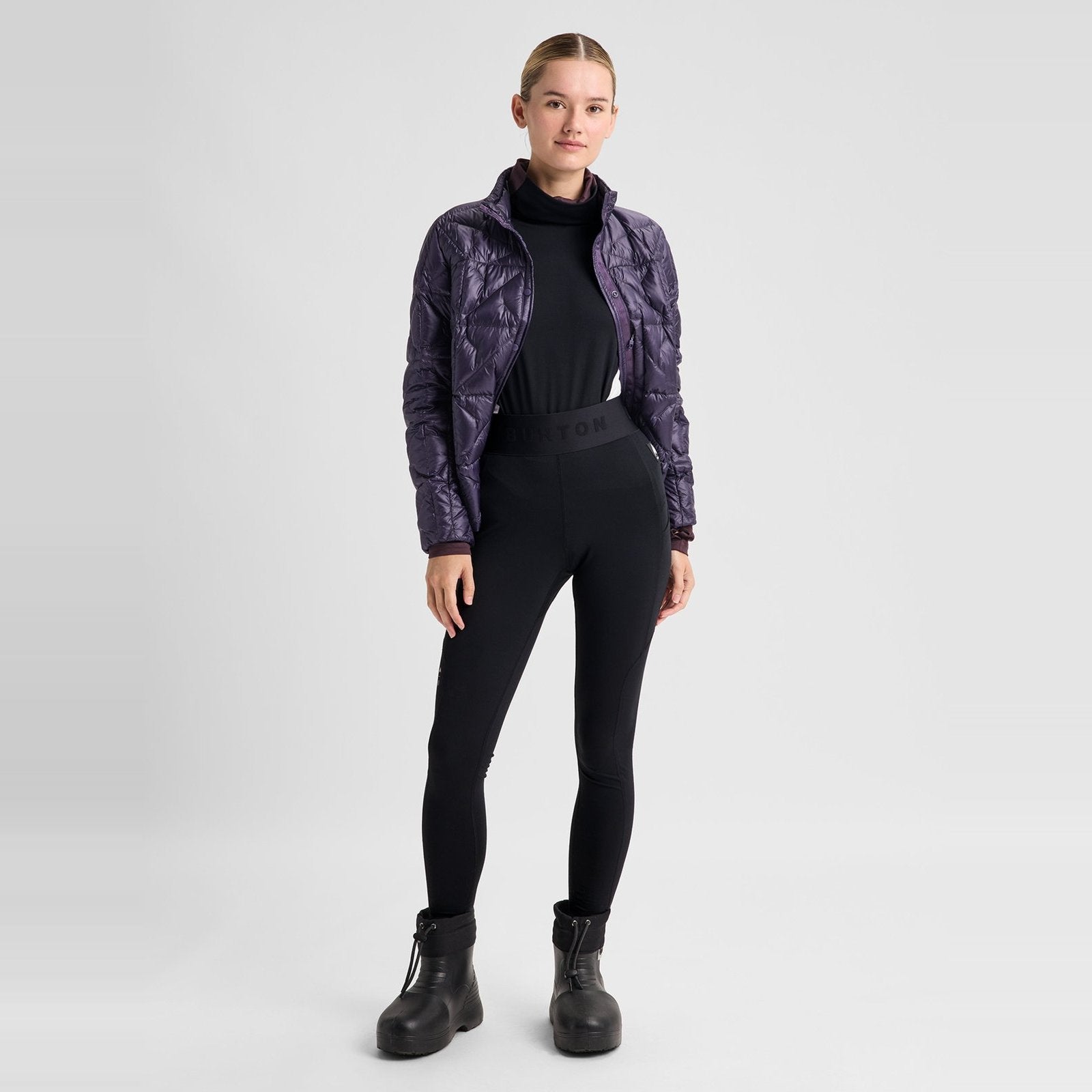 Womens Synthetic Midweight Base Layer Pants True Black - Image 4