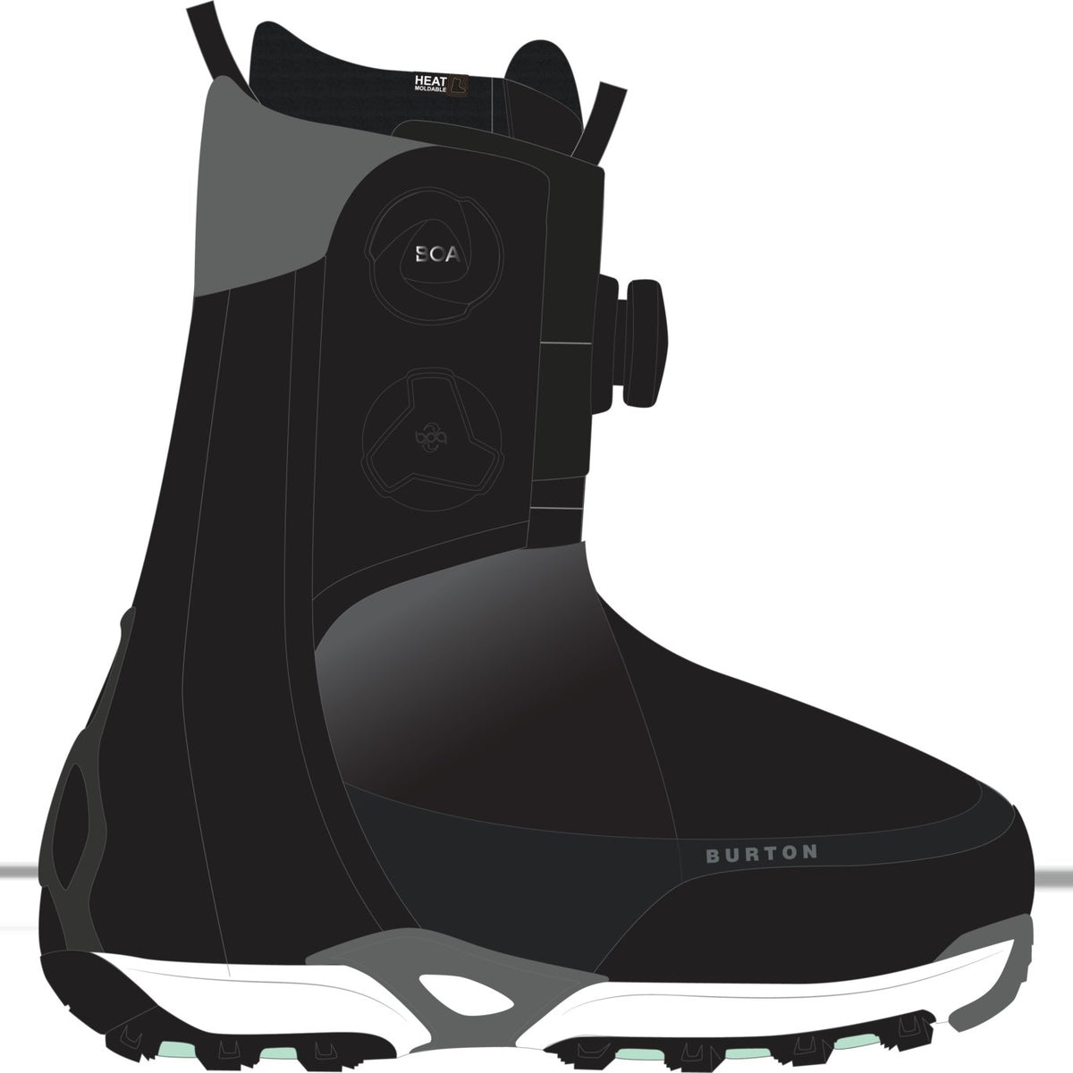 Mens Waverange X Pro Wide Snowboard Boots Black - Image 4