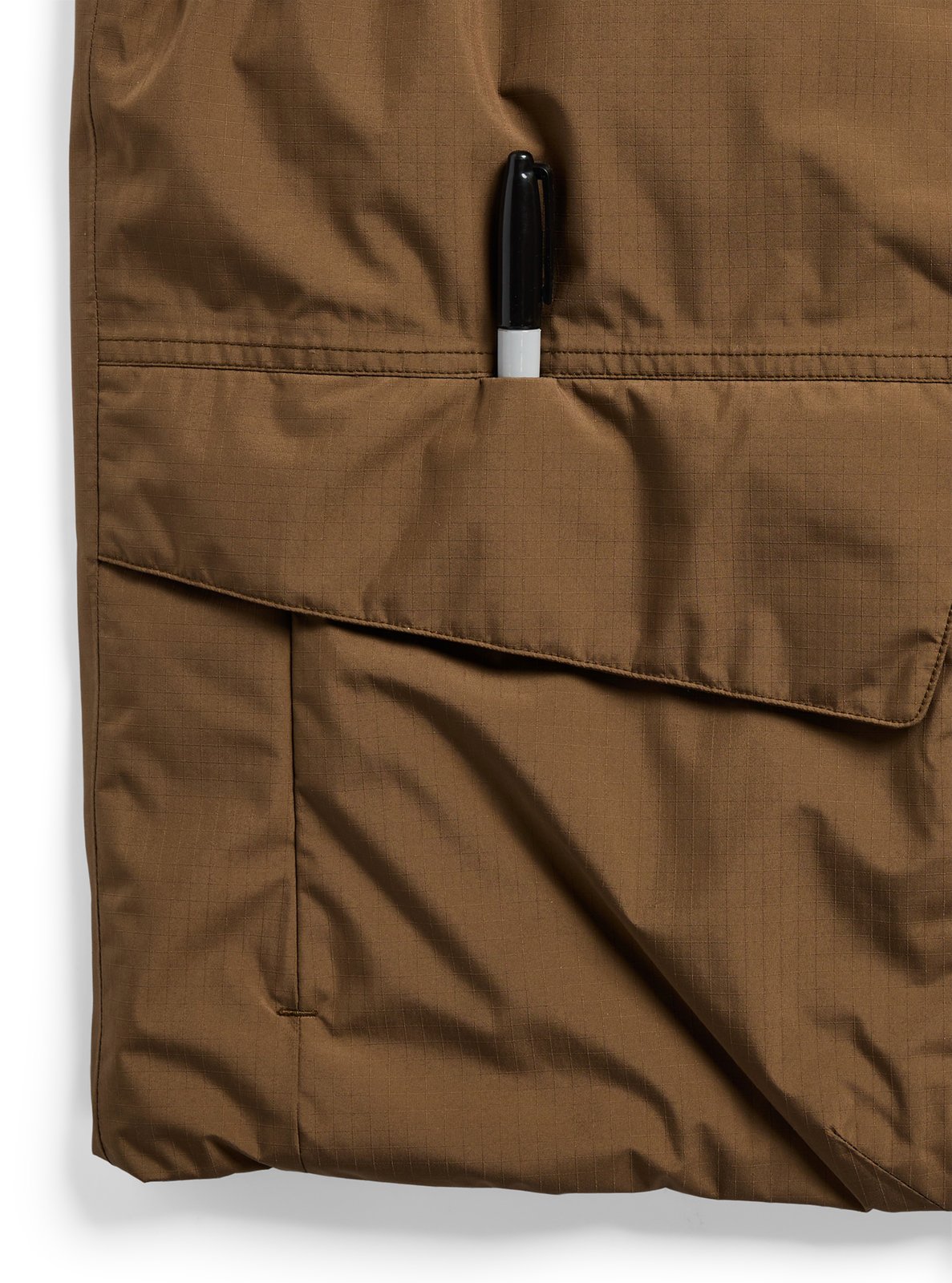 Mens Reversible Insulated Vest Earth Ship Brown - Image 4