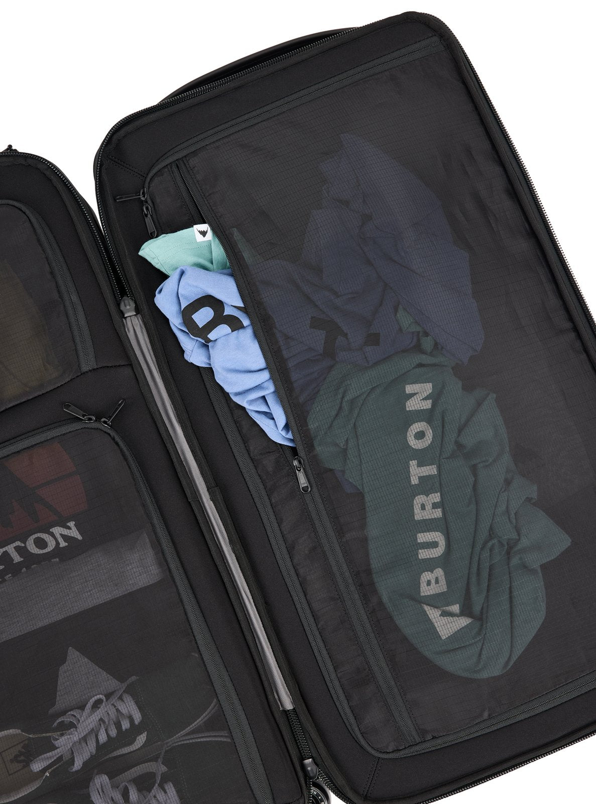 4 Wheel Double Deck 86L Travel Bag True Black - Image 4