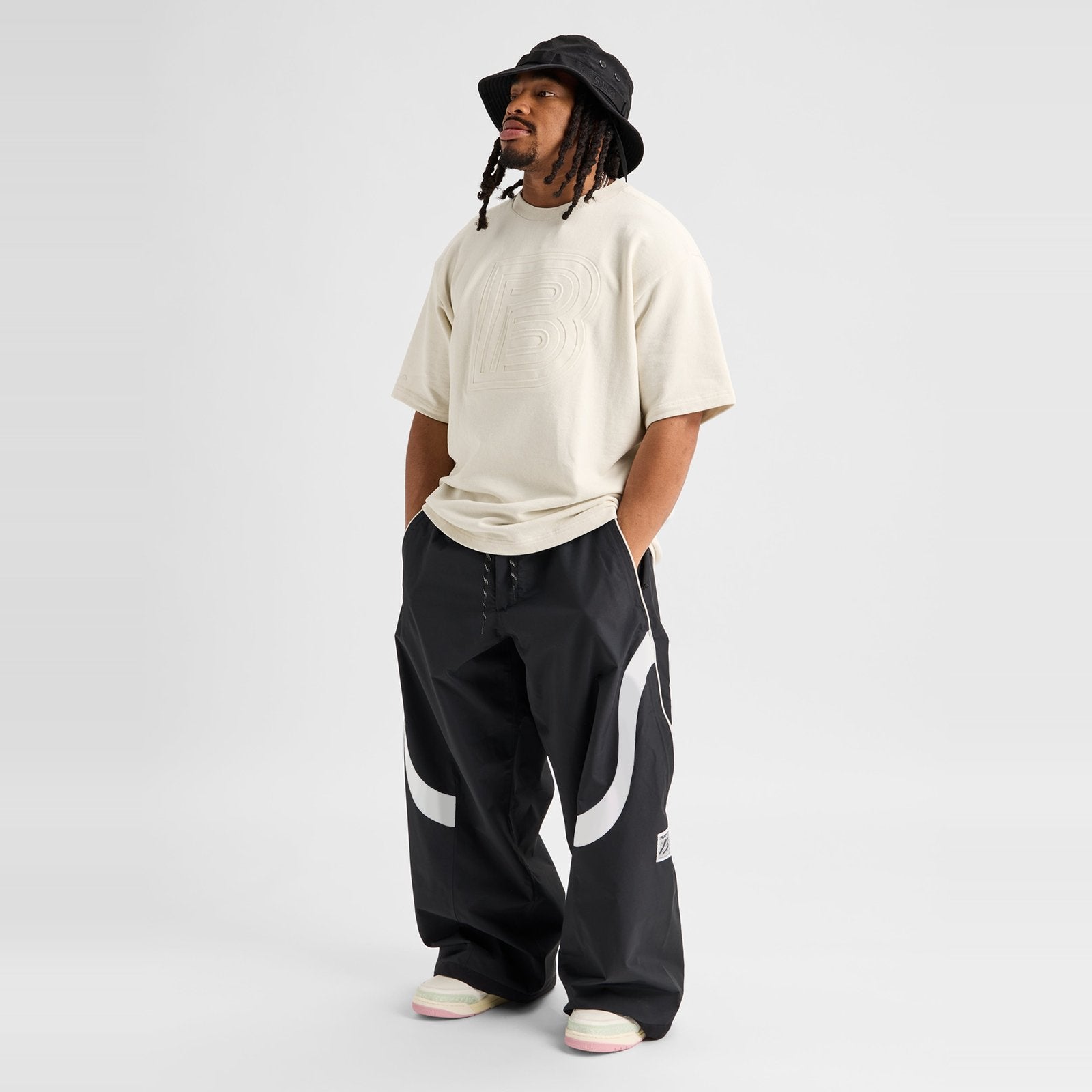 Mens Baggy B Tee Lunar Sand - Image 4