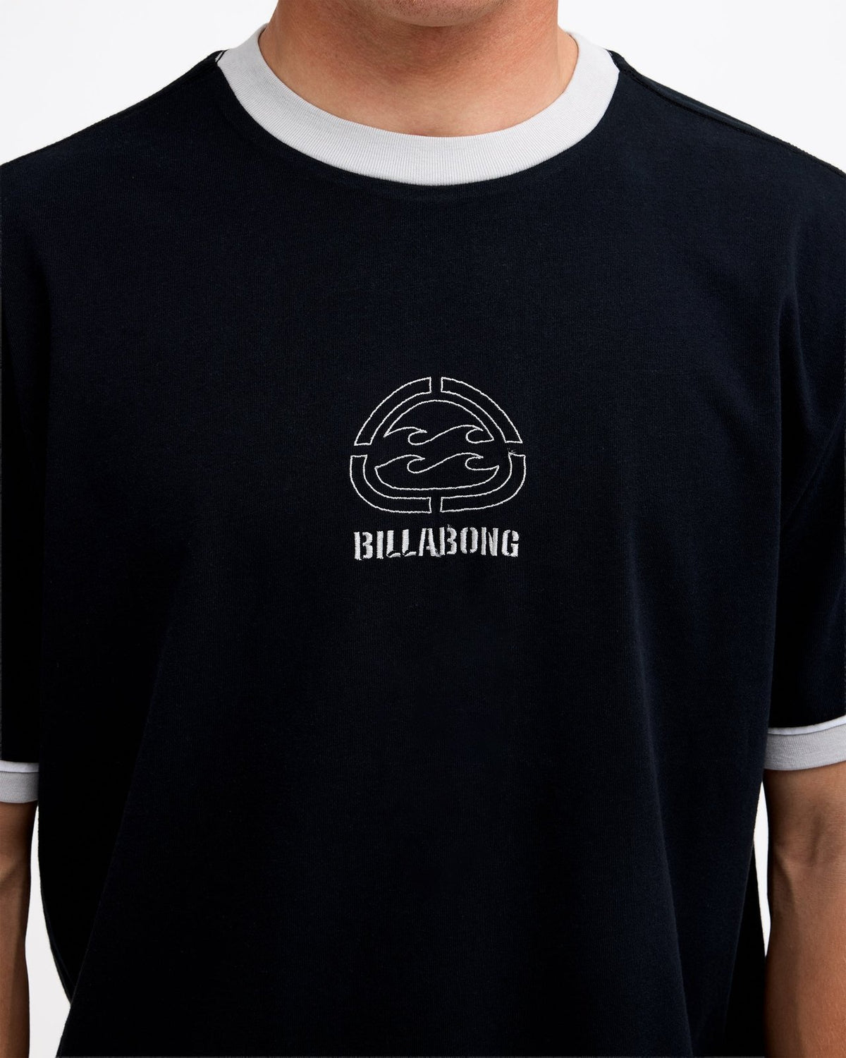 Mens Spec 73 Bio Ringer T-Shirt Black - Image 4