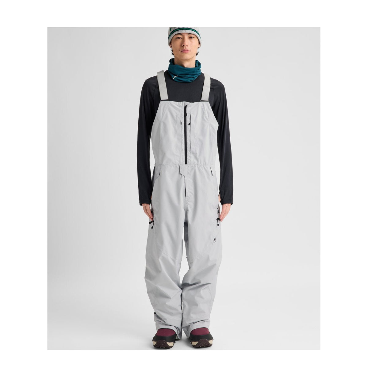 Mens Reserve Gore-Tex 2L Bib Pants Gray Cloud - Image 4