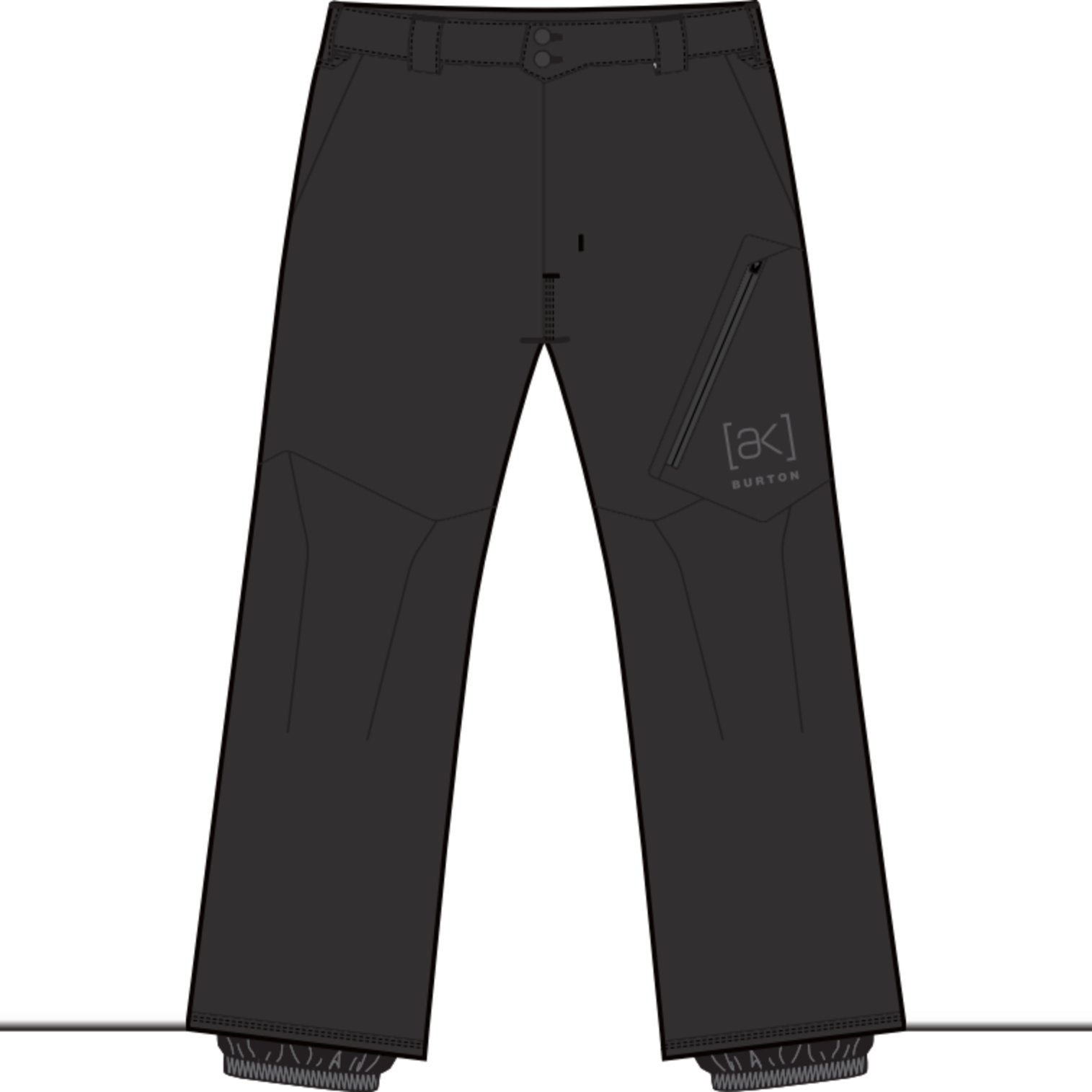 Mens [Ak] Cyclic Gore‑Tex 2L Tall Pants True Black - Image 4