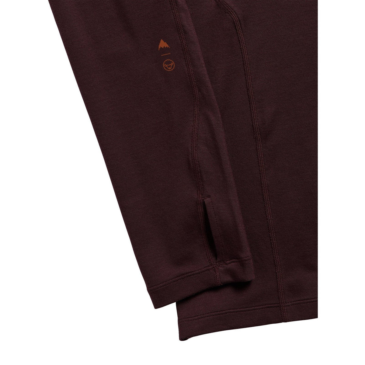 Mens Merino Blend Midweight Base Layer Crew Bear Hug Brown - Image 4