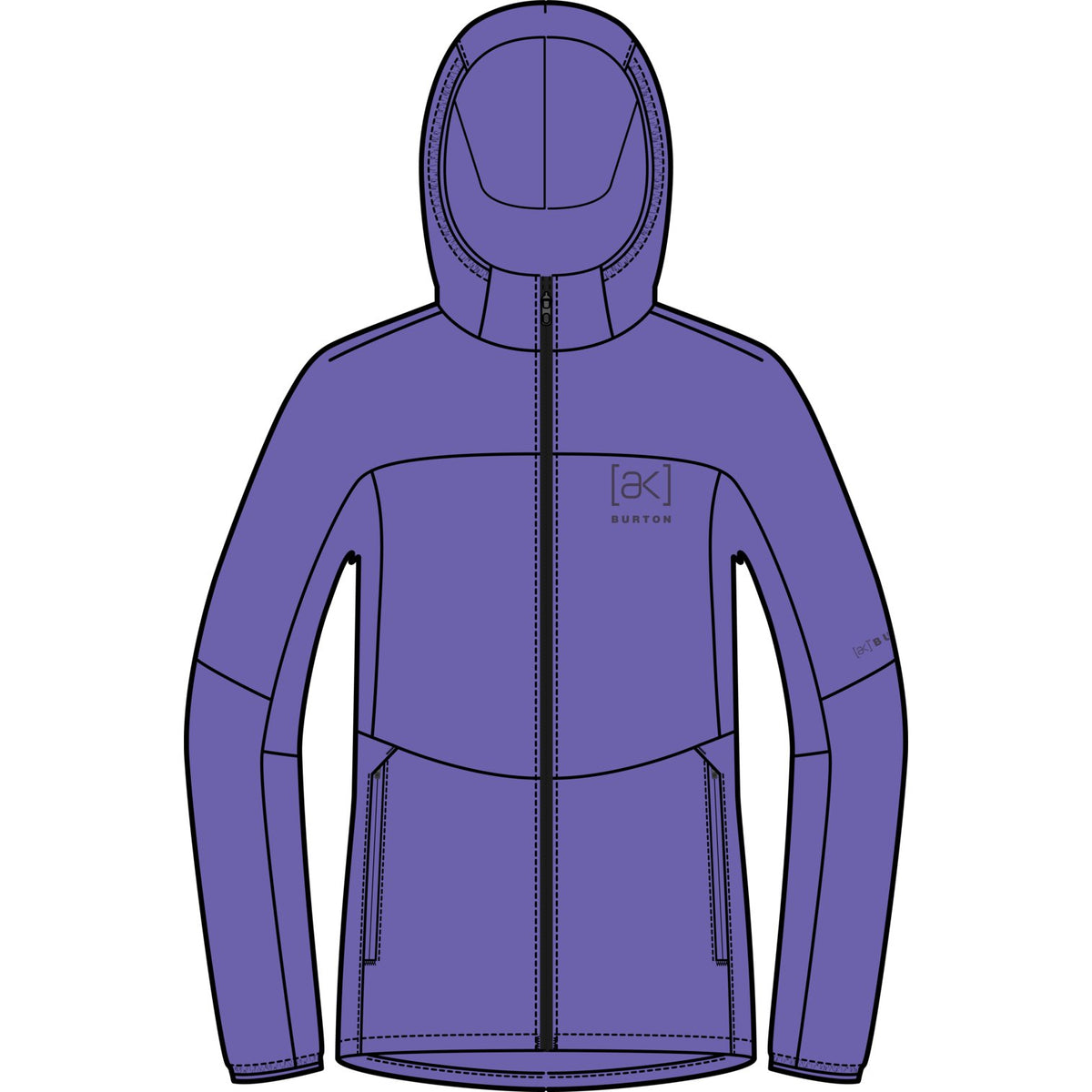 Womens [Ak] Helium Hooded Stretch Insulated Jacket Purple Voltage - Image 4