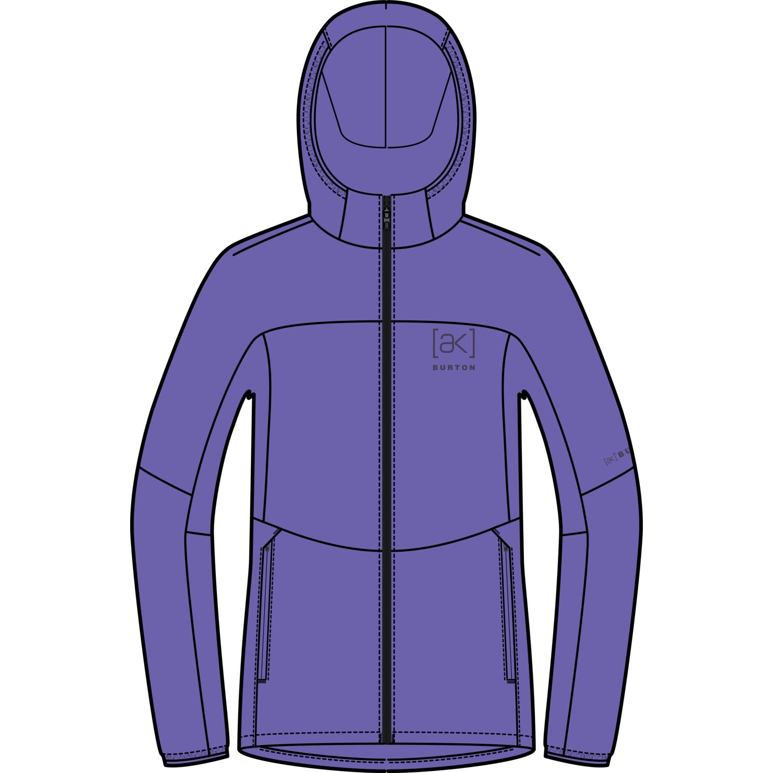 Womens [Ak] Helium Hooded Stretch Insulated Jacket Purple Voltage - Image 4