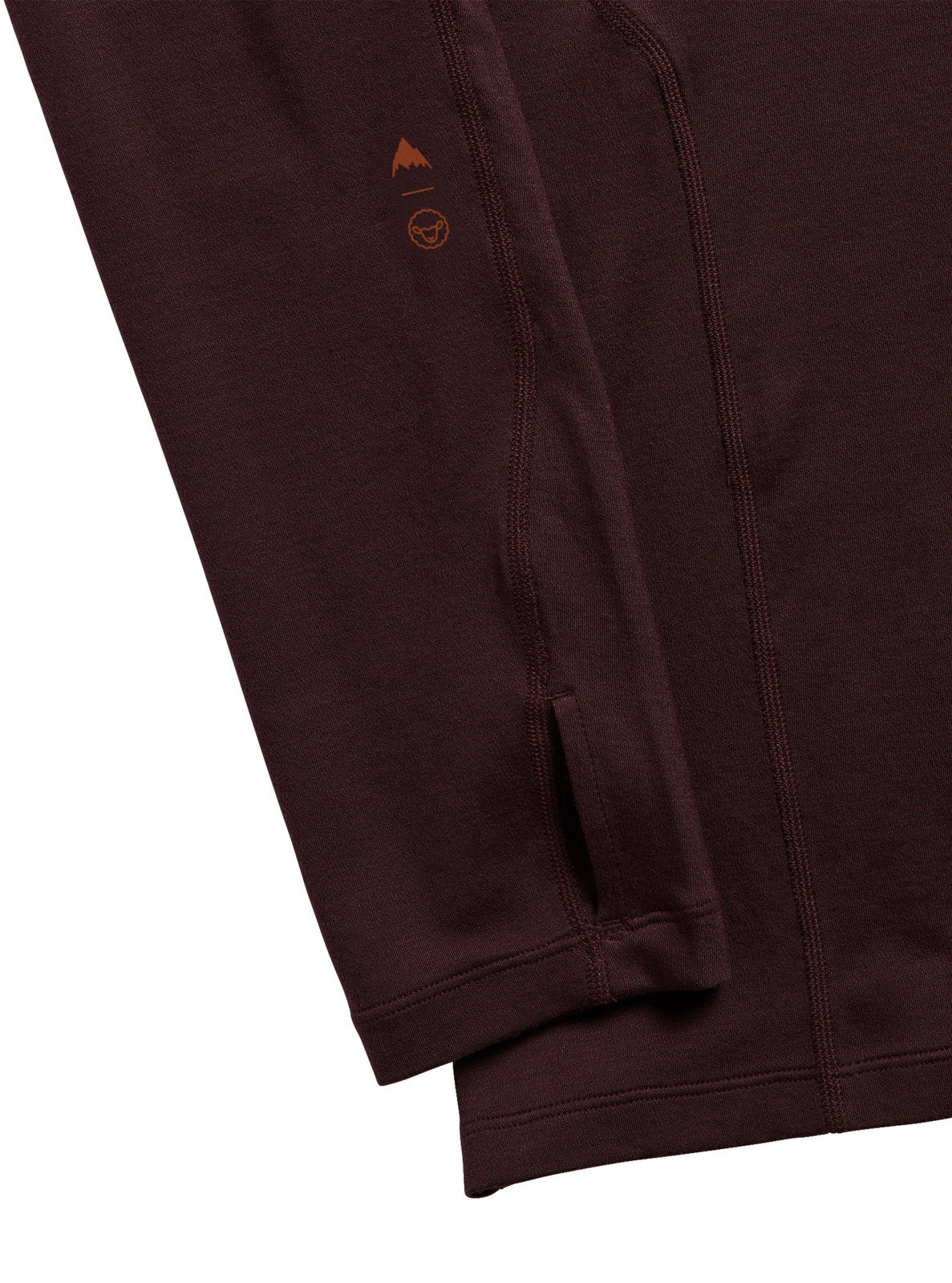 Mens Merino Blend Midweight Base Layer Crew Bear Hug Brown - Image 4