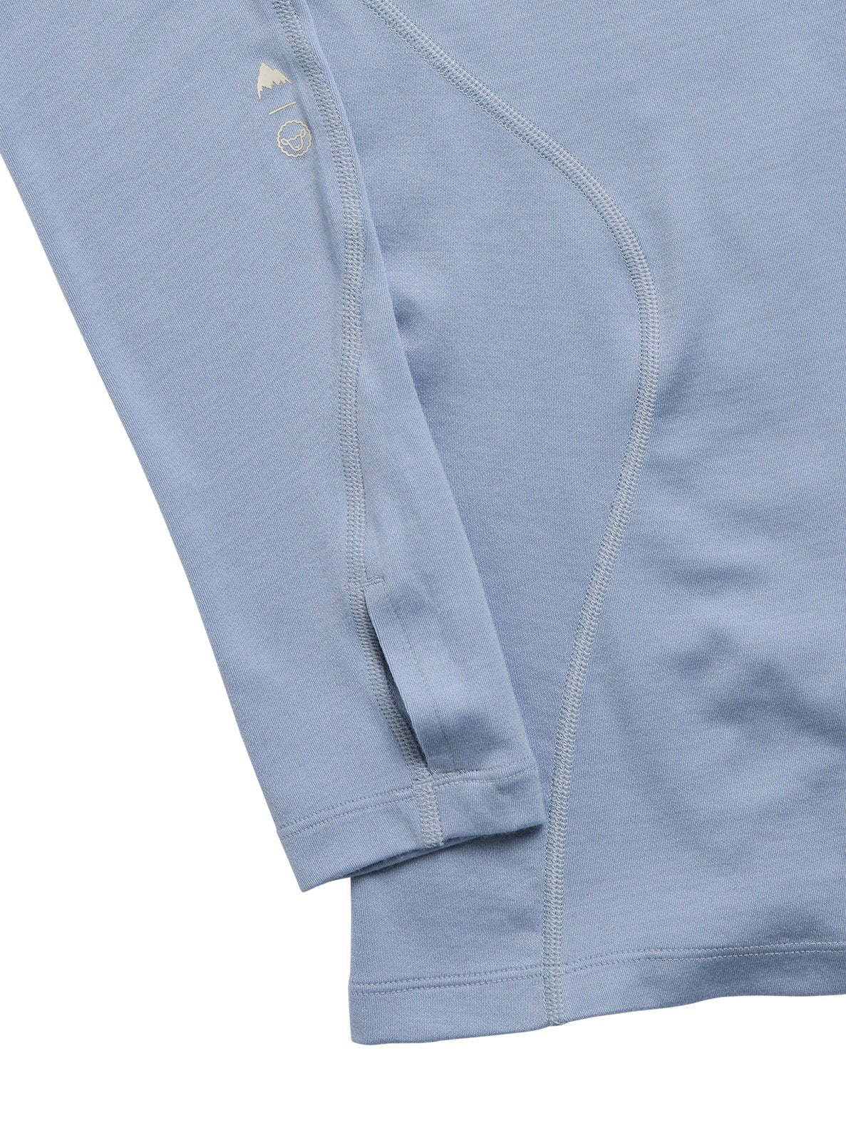 Womens Merino Blend Midweight Base Layer Crew Airstream Blue - Image 4