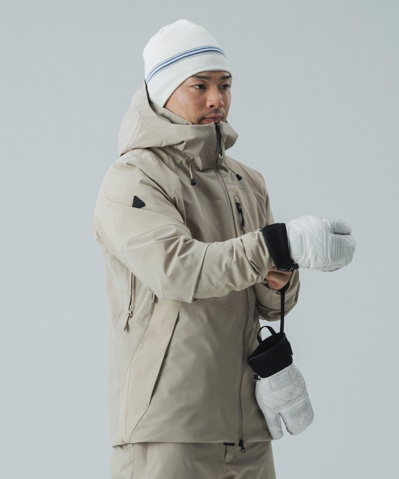 Mens Masters Jacket Beige - Image 4