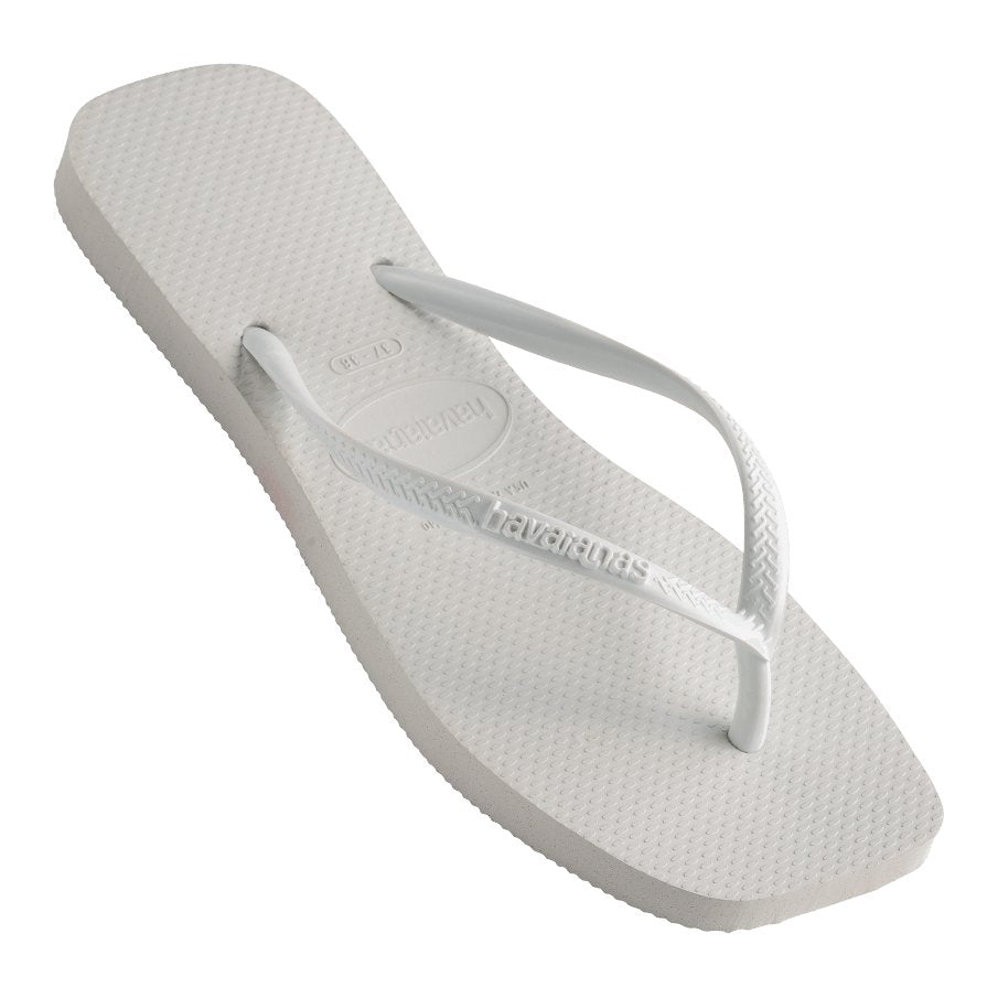 Slim Square Toe White Thongs - Image 4