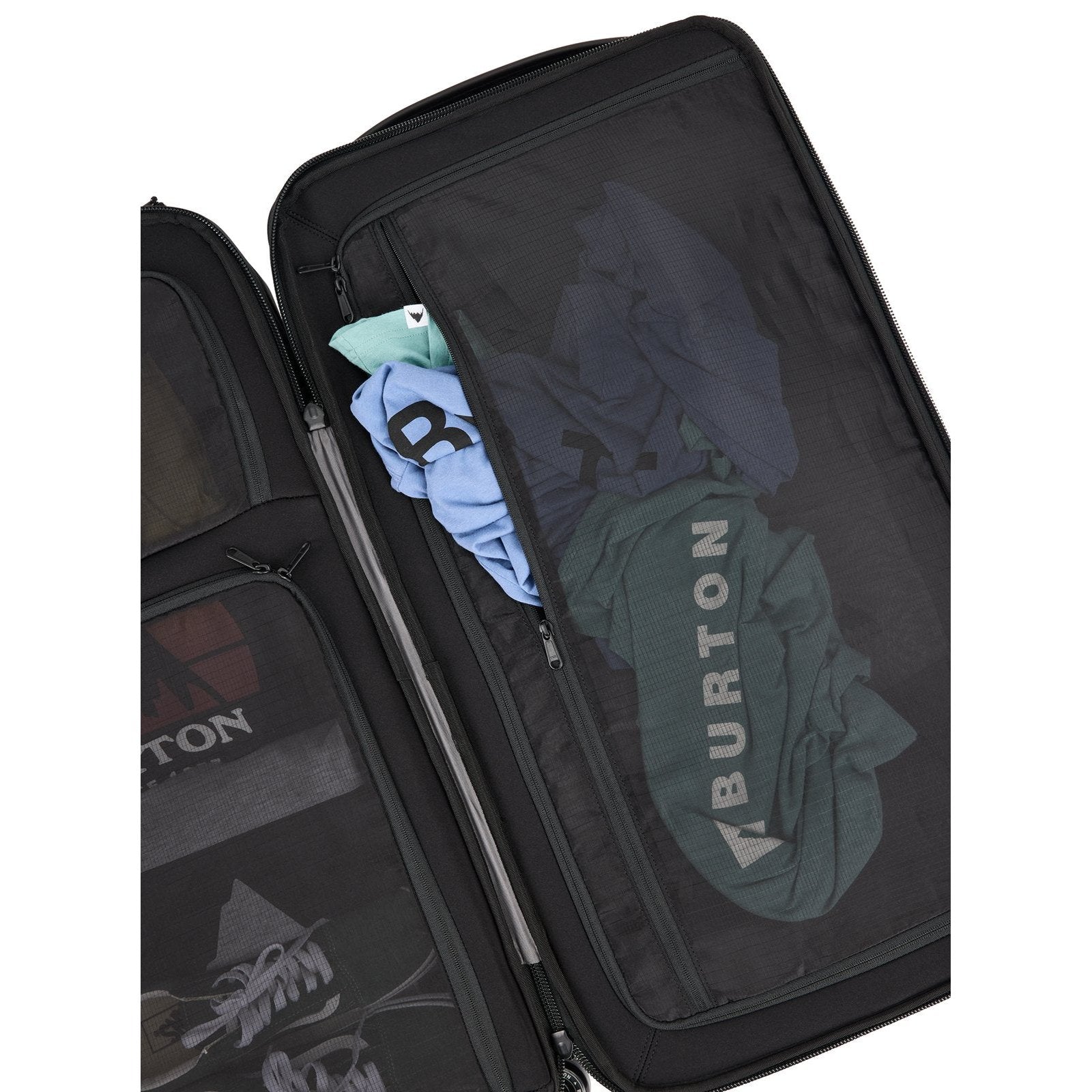 4 Wheel Double Deck 86L Travel Bag True Black - Image 4