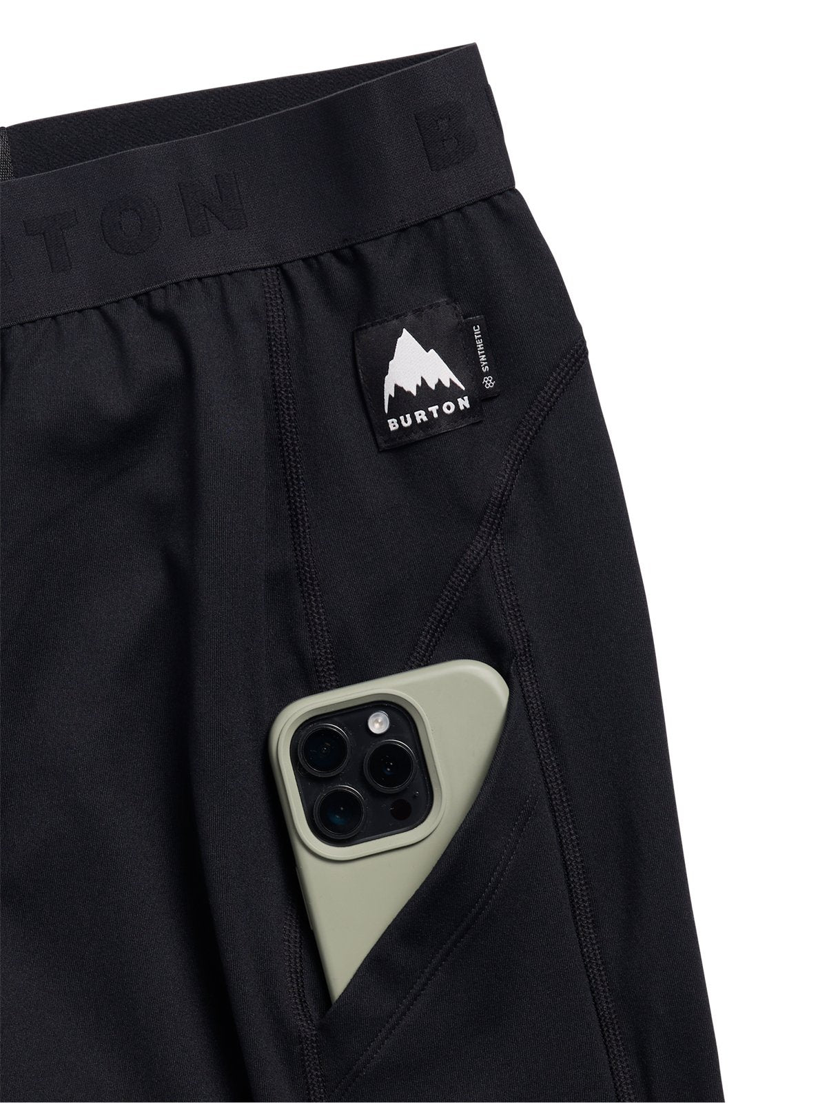 Mens Synthetic Midweight Base Layer Pants True Black - Image 4