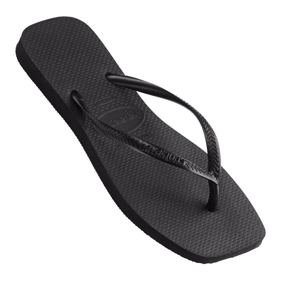 Slim Square Toe Black Thongs - Image 4