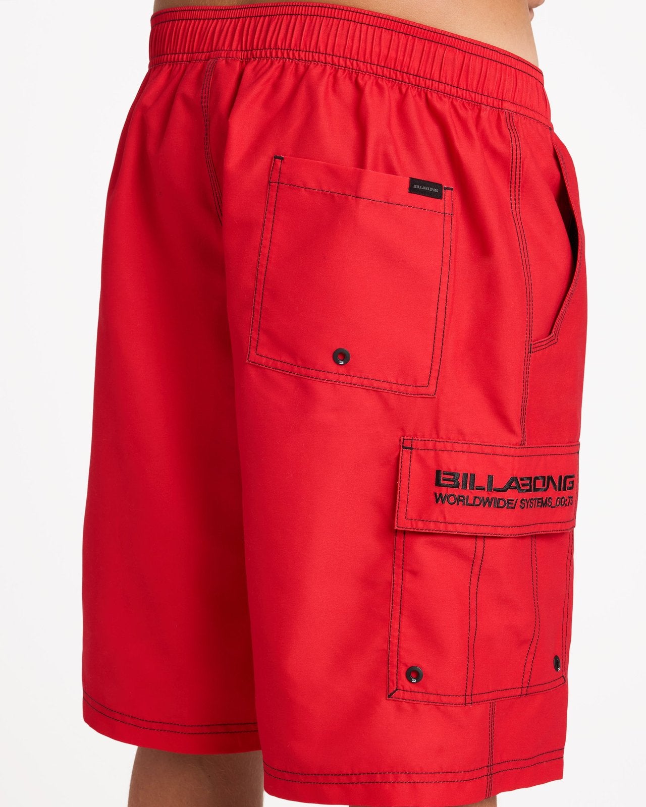 Mens Throw On 22" Shorts Red Core - Image 4