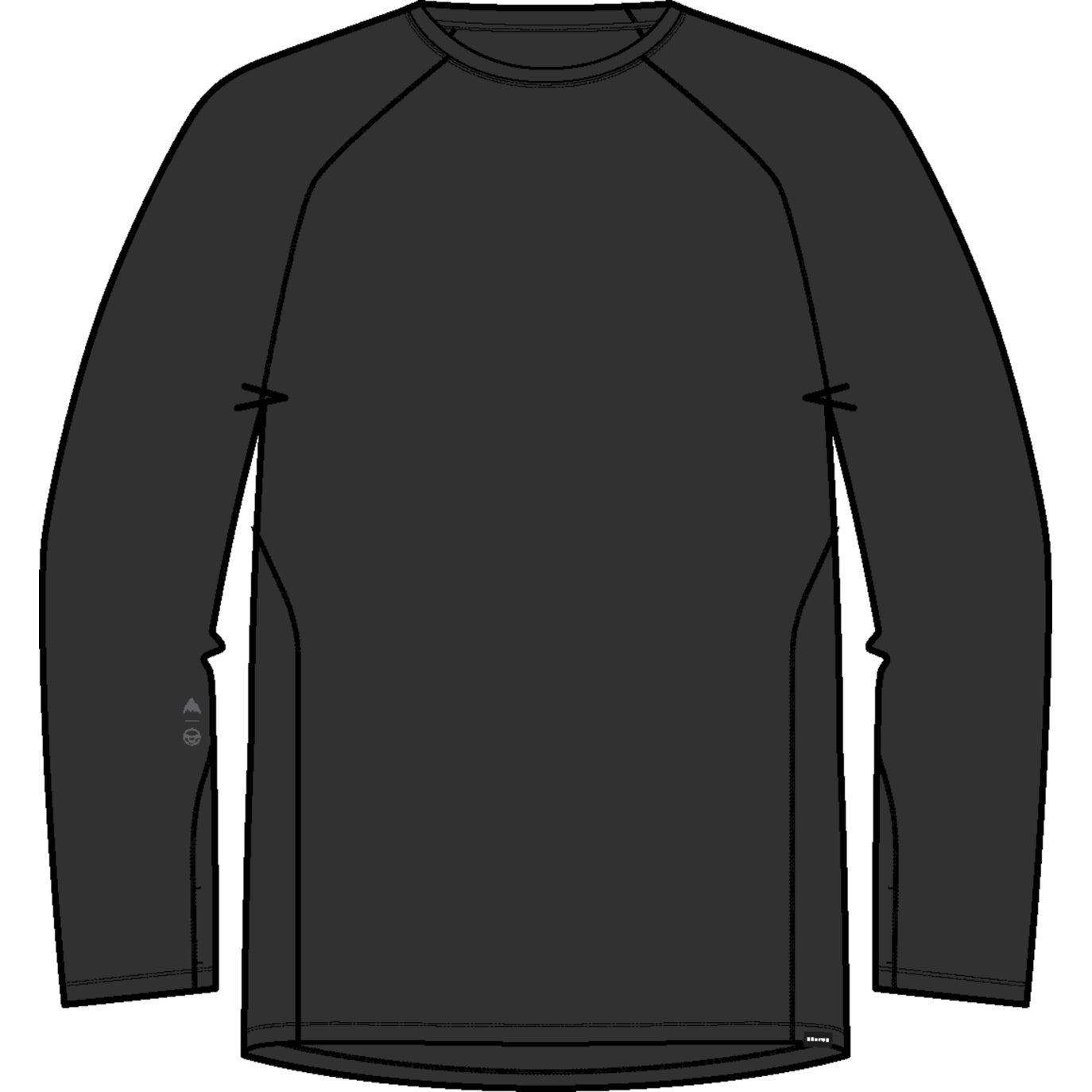 Mens Synthetic Midweight Base Layer Crew True Black - Image 4