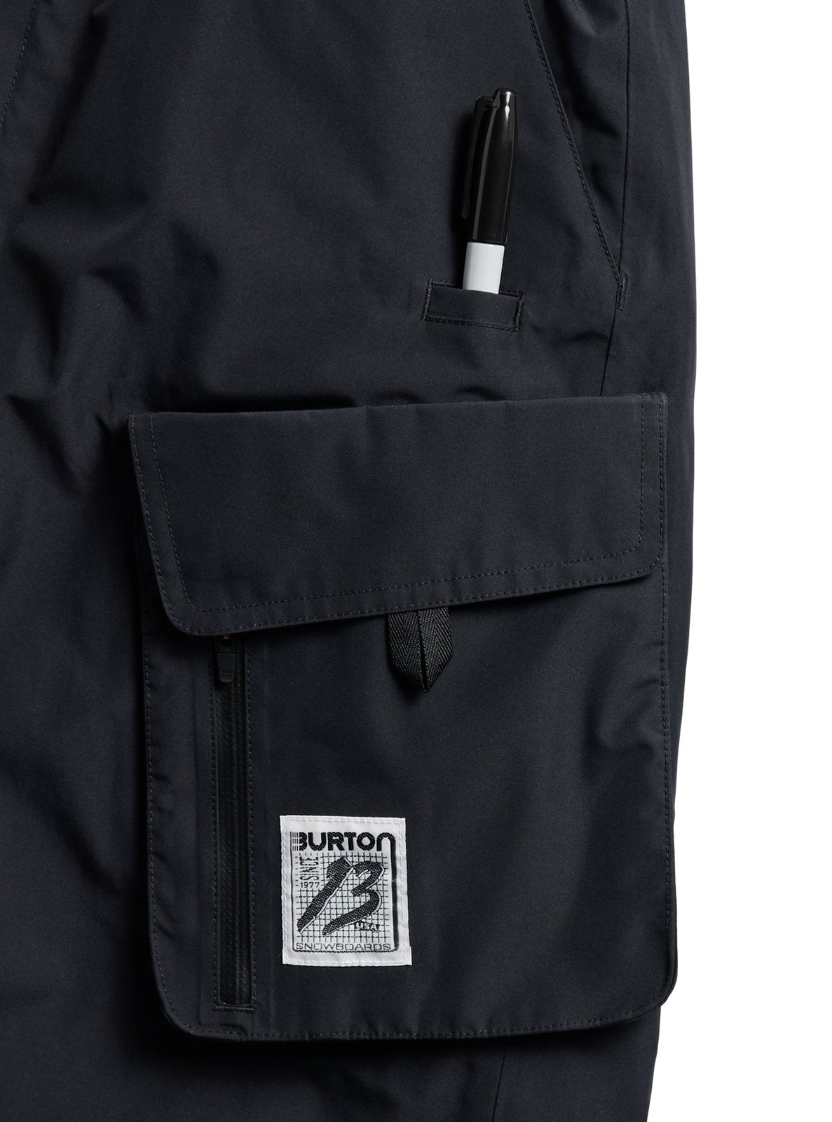 Mens 2L Baggy Cargo Pants True Black - Image 4