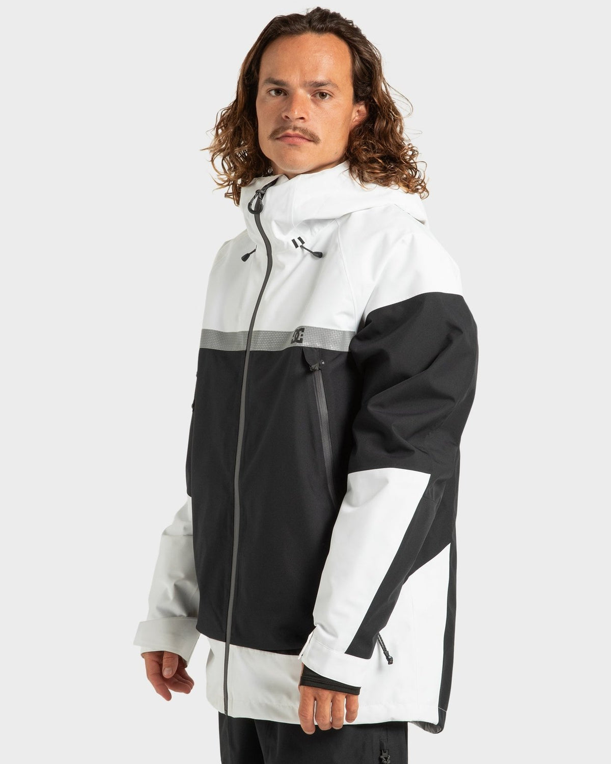 Mens Intel 30K Snow Jacket White / Black - Image 4