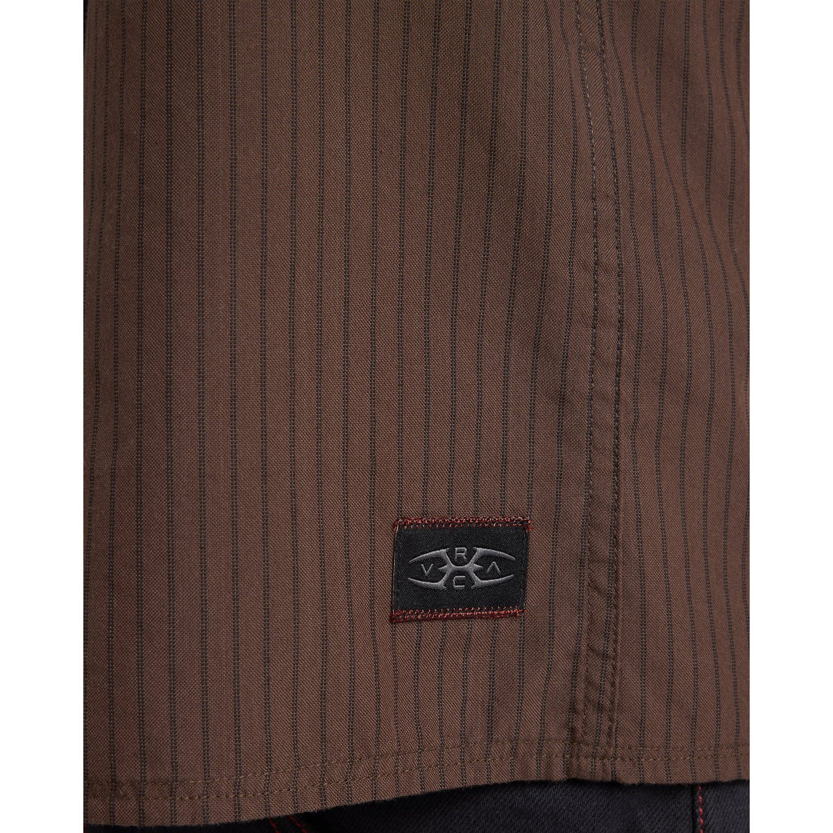 Mens Harmony Emblem Short Sleeve Shirt Chocolate Brown - Image 5