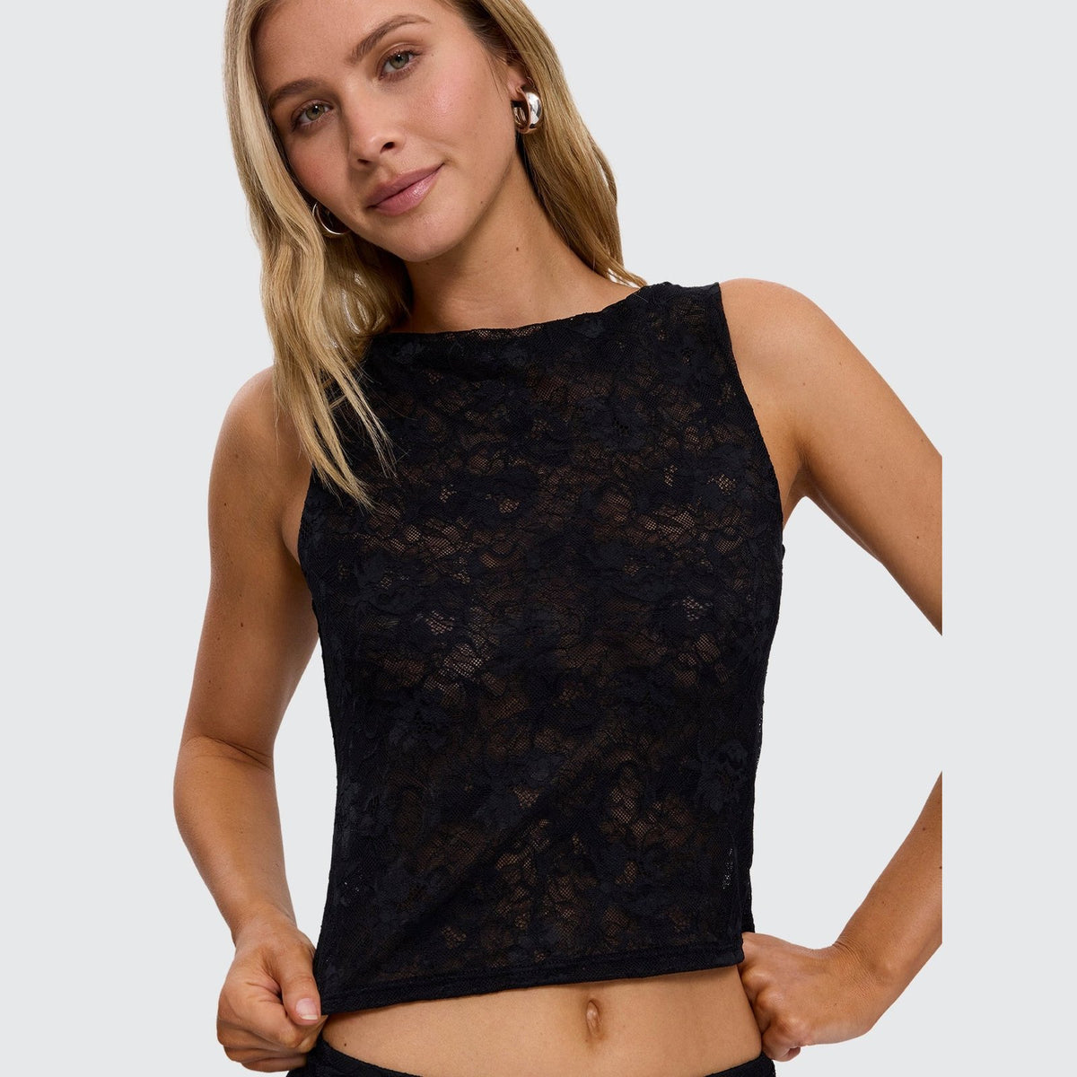 New Romance Lace Tank Black - Image 5