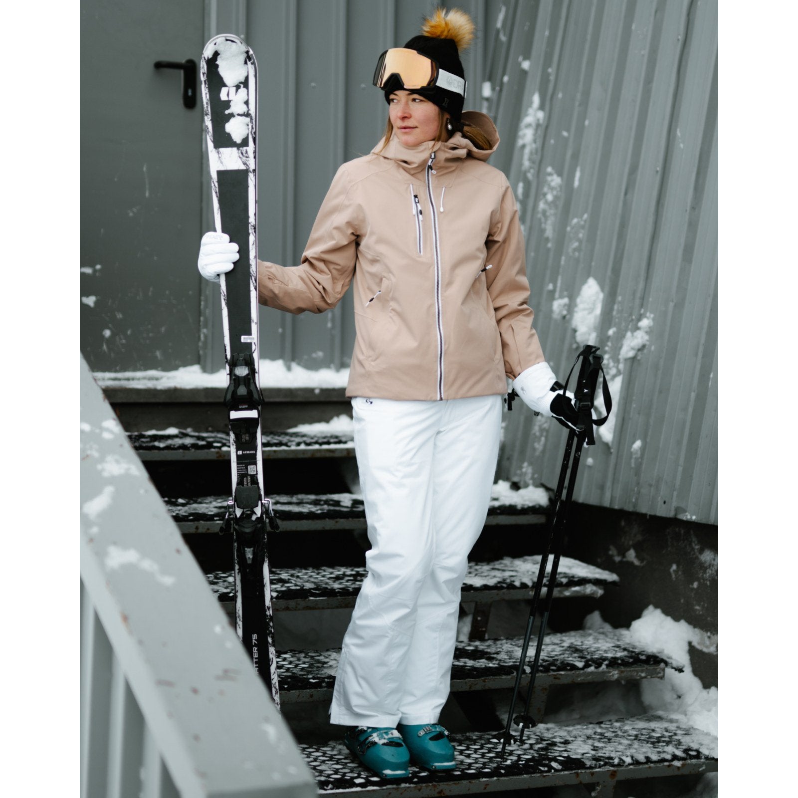 Womens Winner Regular Leg Pants White - Image 5