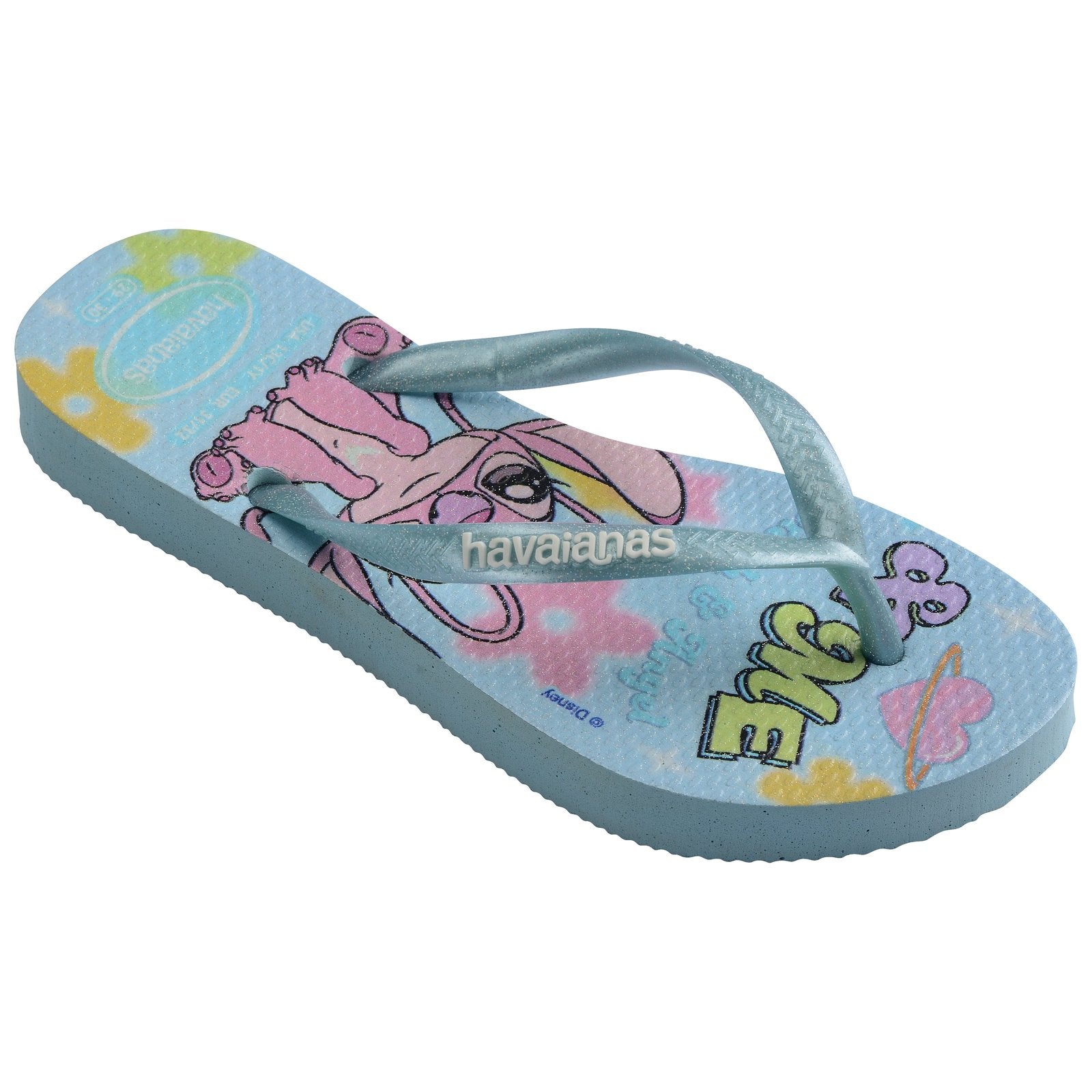 Kids Slim Disney Thongs Blue - Image 5