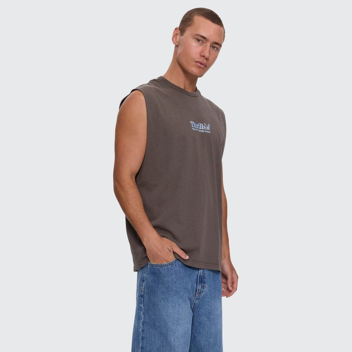 Workwear Embro Merch Fit Muscle Tee Bungee Cord - Image 5
