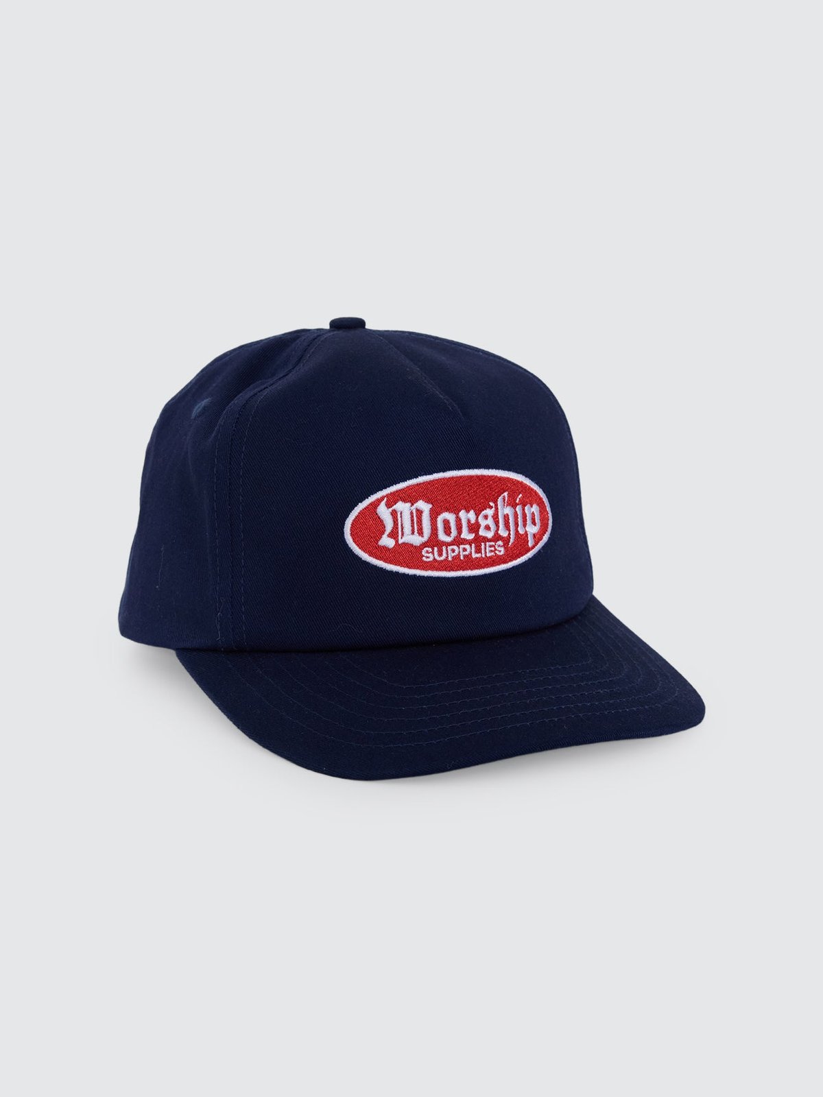 Rise 5 Panel Hat Navy - Image 5
