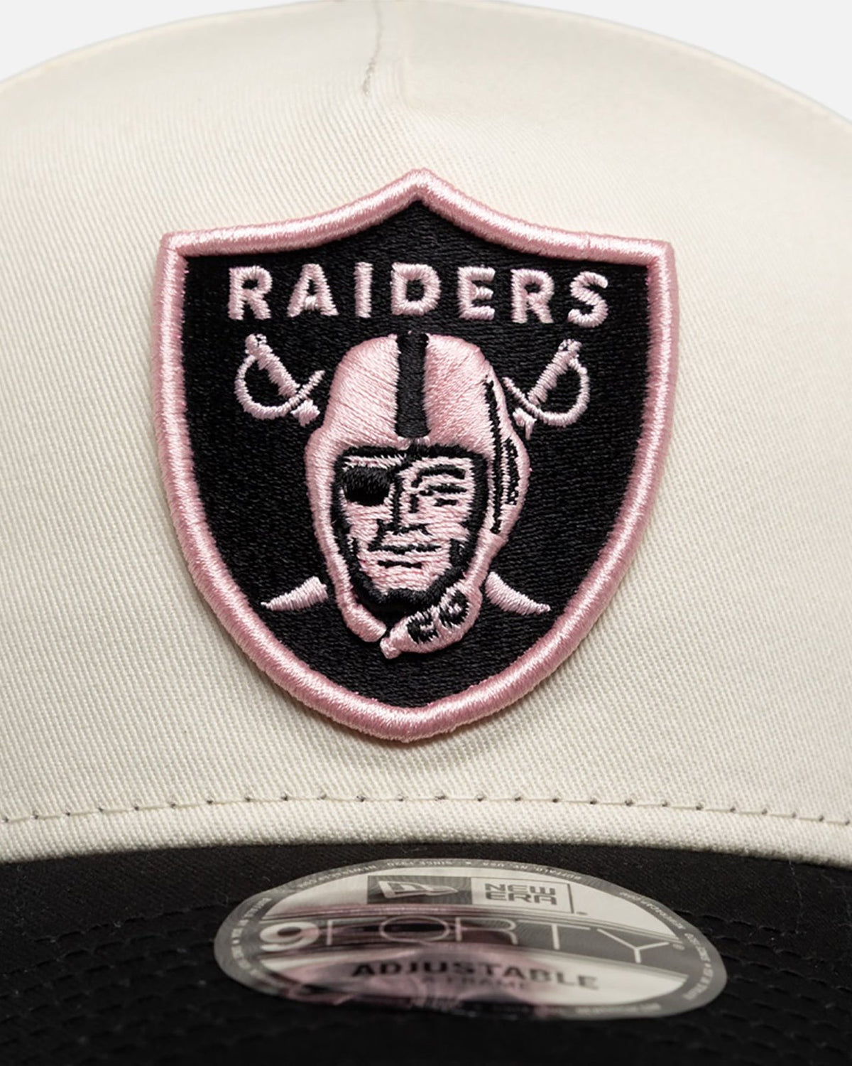 Las Vegas Raiders 9FORTY A-Frame Snapback - Chrome Black Pink - Image 5