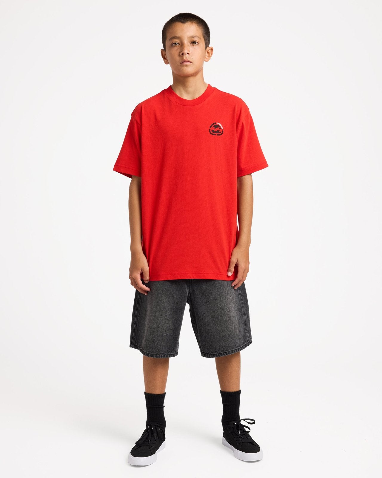 Boys Spec 73 Baggy Denim Shorts Black - Image 5
