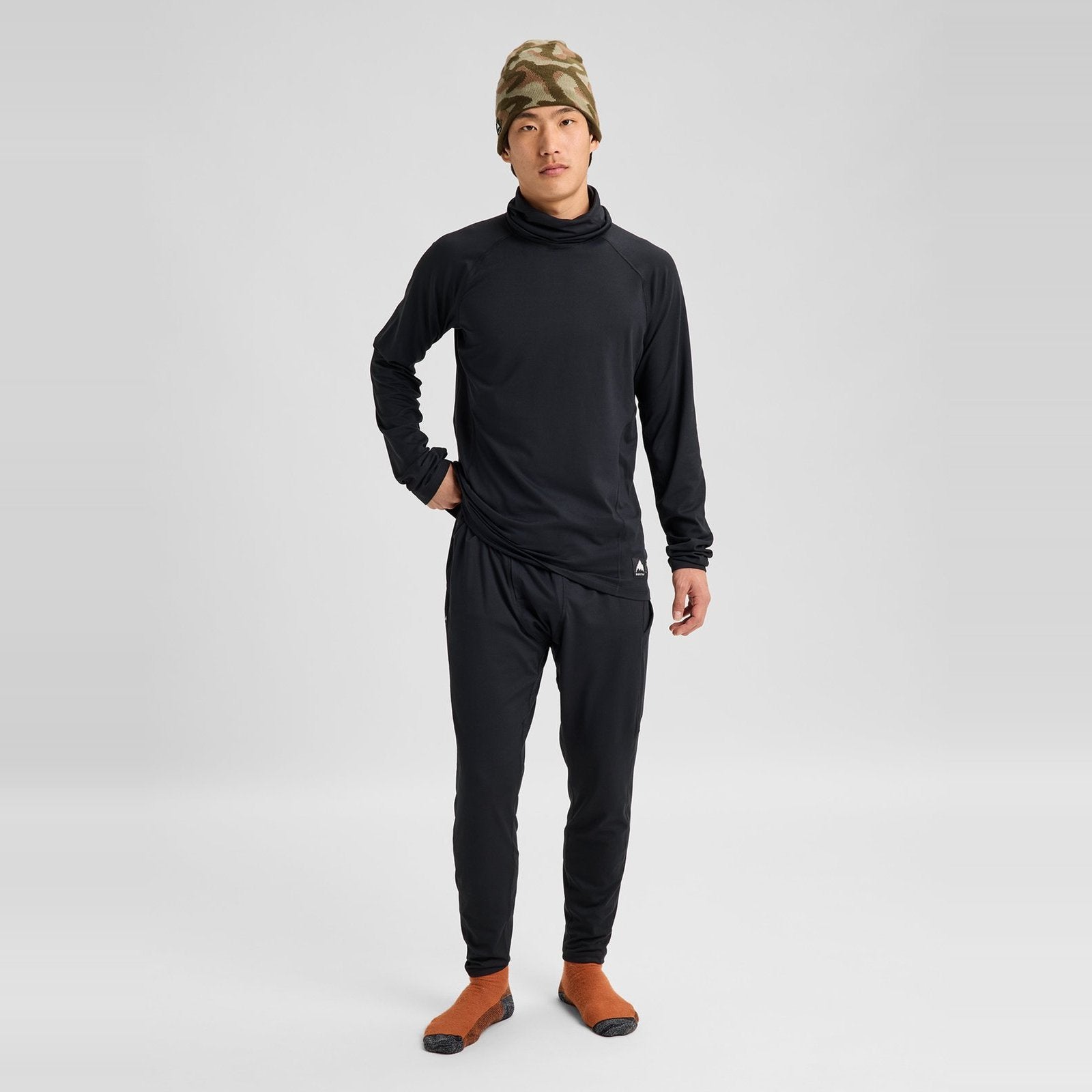 Mens Synthetic Midweight Base Layer Pants True Black - Image 5
