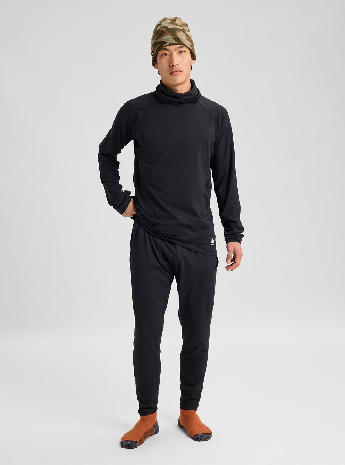 Mens Synthetic Midweight Base Layer Pants True Black - Image 5
