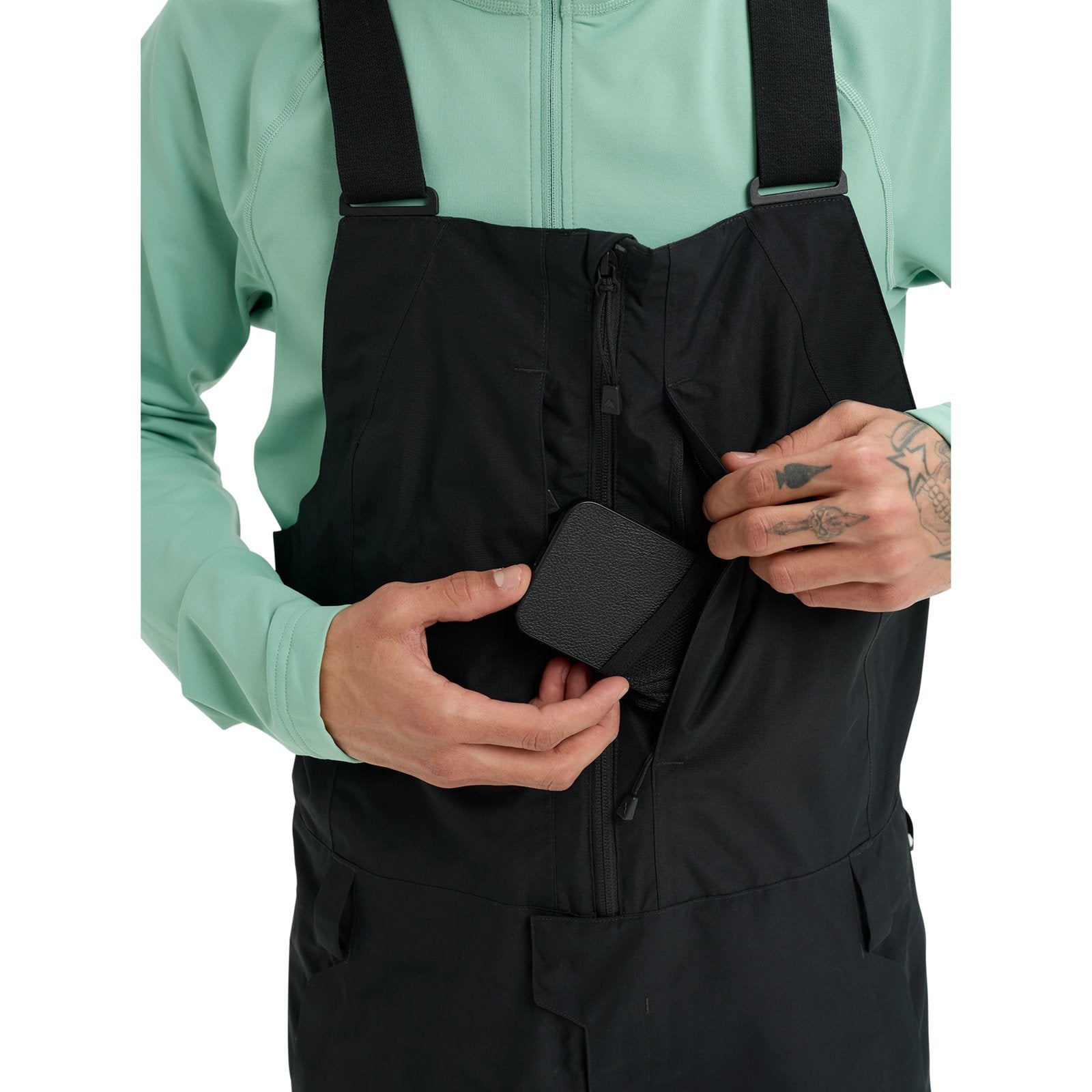 Mens Reserve 2L Relaxed Bib Pants True Black - Image 5