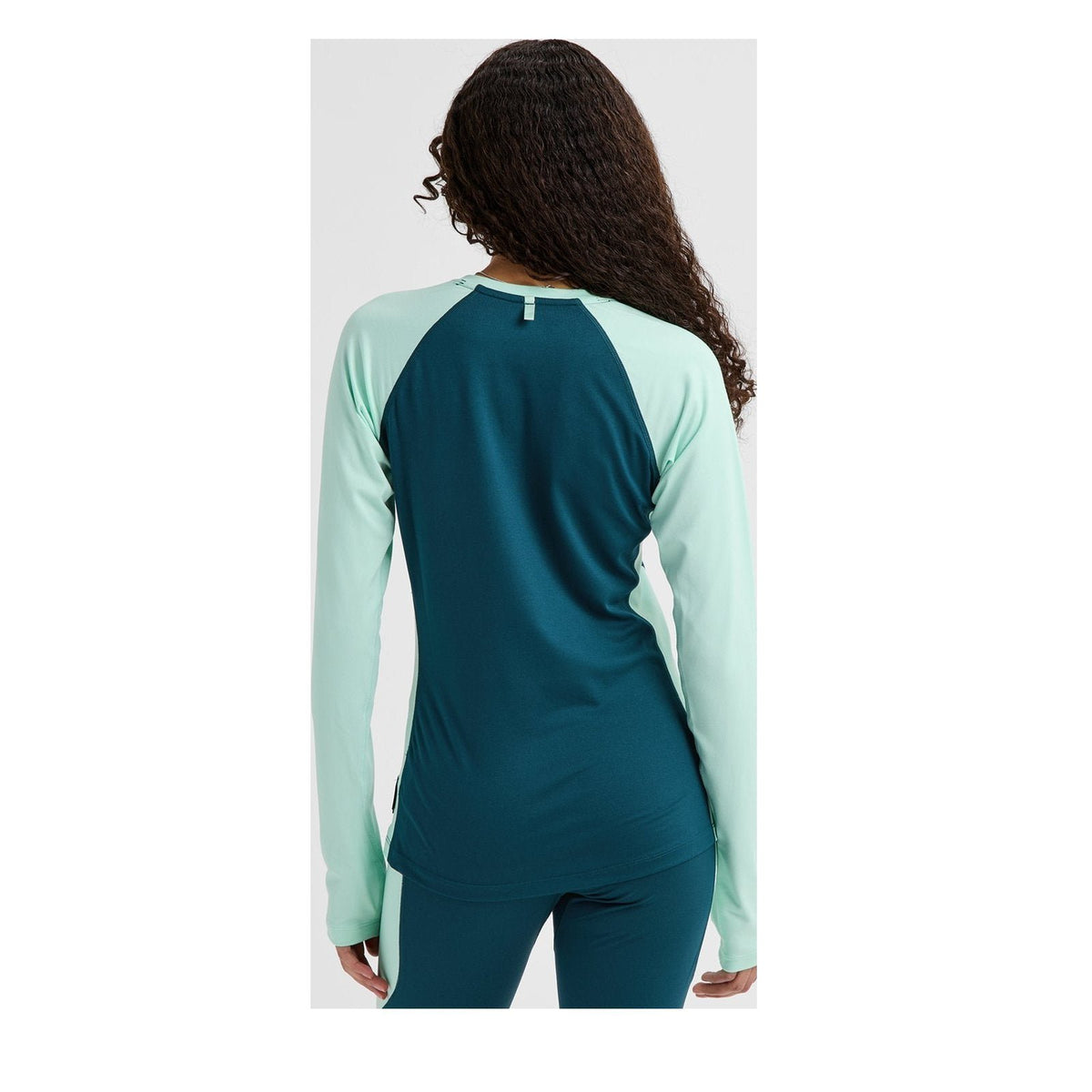 Womens Synthetic Midweight Base Layer Crew Atlantic Teal/Spring Frost - Image 5