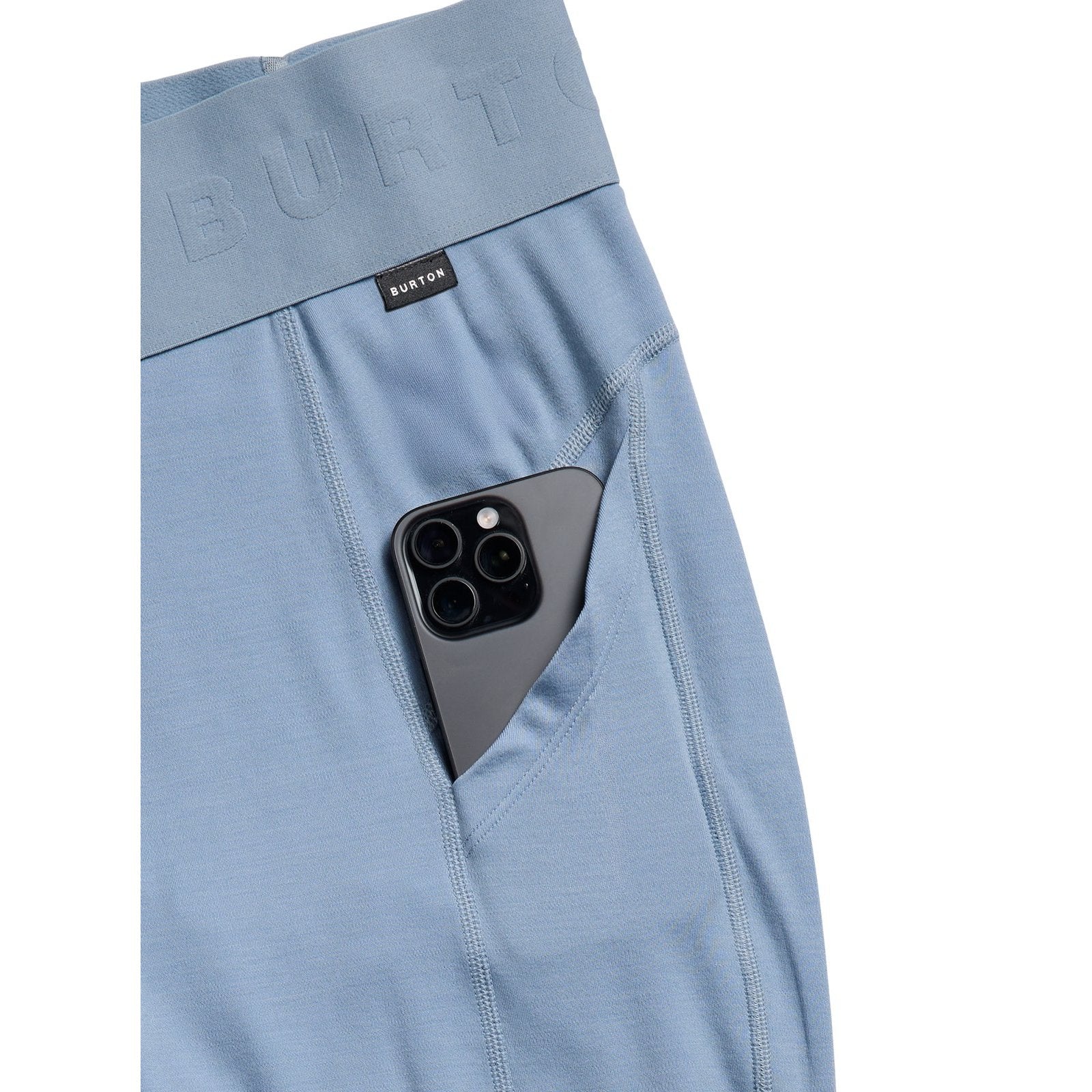 Womens Merino Blend Midweight Base Layer Pants Airstream Blue - Image 5