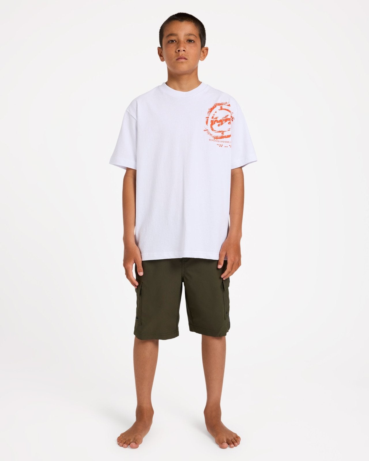 Boys Throw On 3.0 18" Black / Grey Board Shorts Forest - Image 5