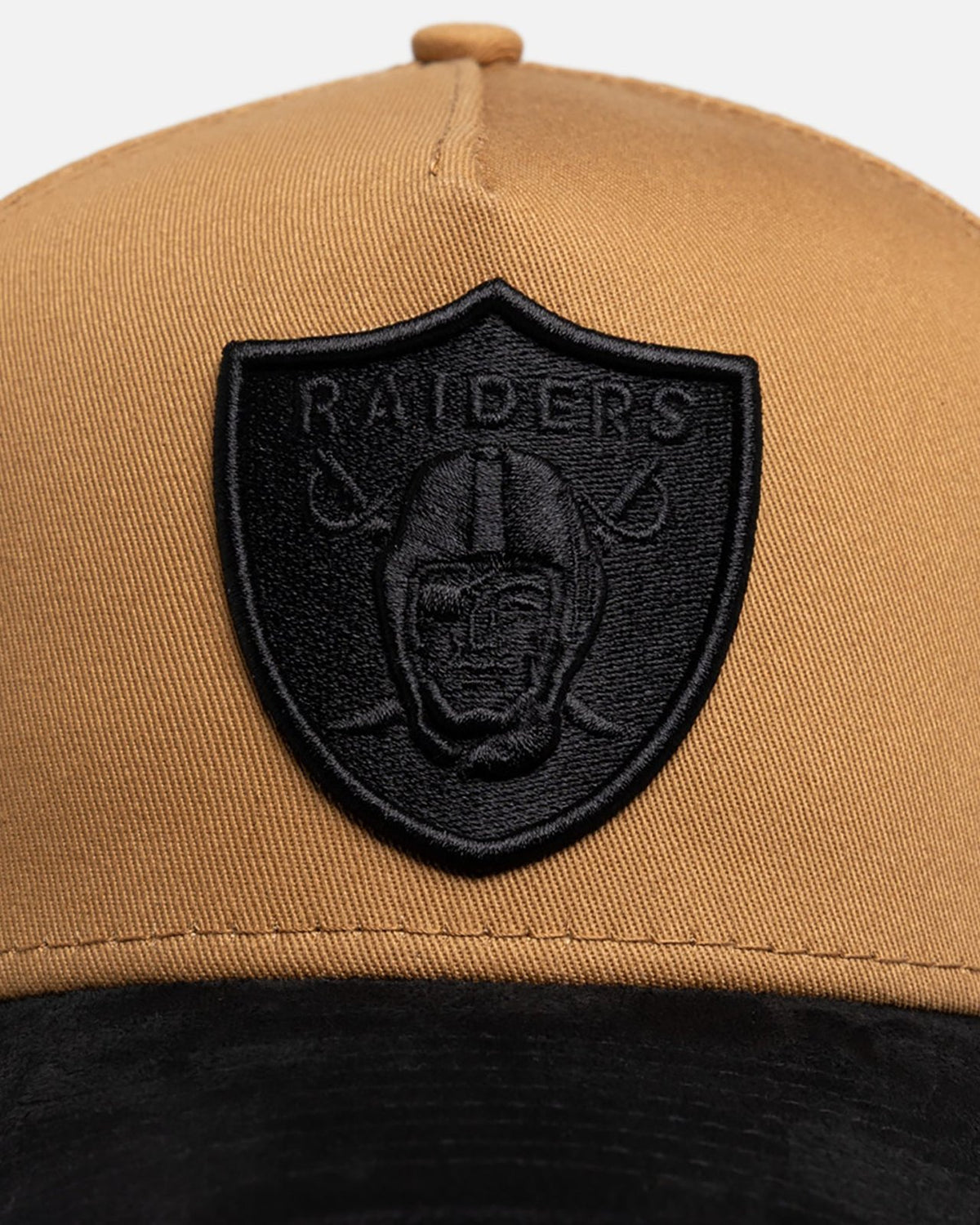 Las Vegas Raiders 9FORTY A-Frame Snapback - Wheat Black Suede - Image 5
